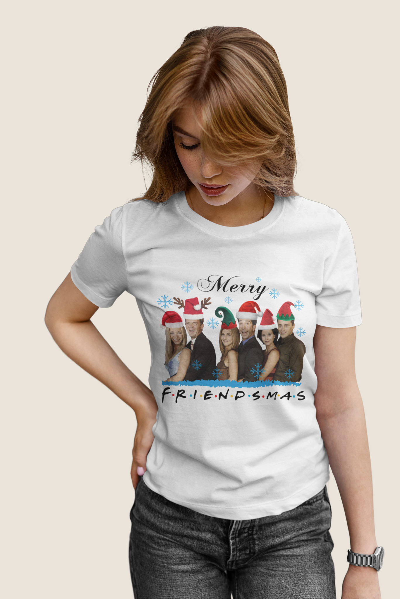 Friends TV Show T Shirt, Friends Characters T Shirt, Merry Friendsmas Tshirt, Christmas Gifts