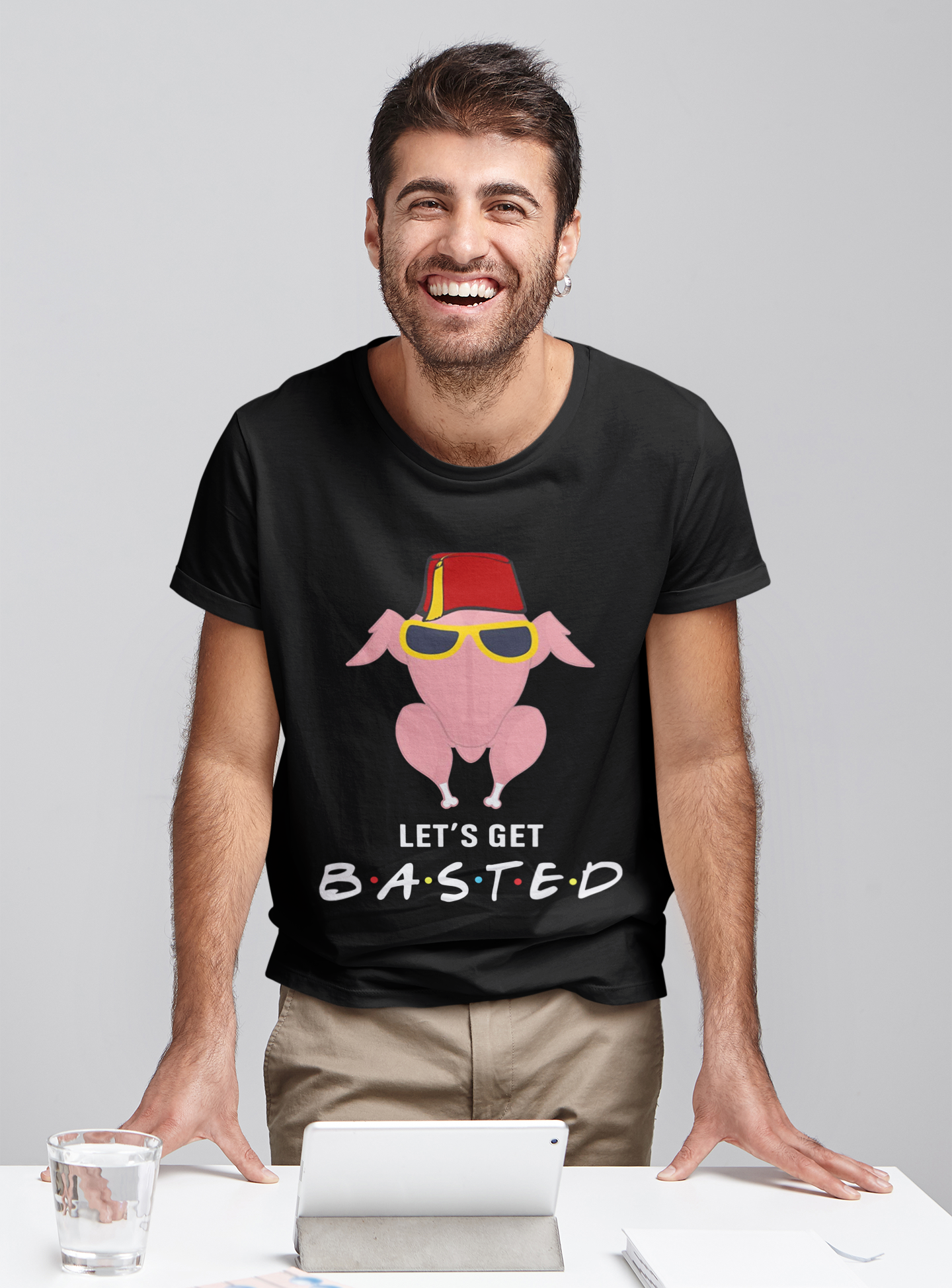 Friends TV Show T Shirt, Turkey T Shirt, Lets Get Basted Tshirt, Thanksgiving Gifts