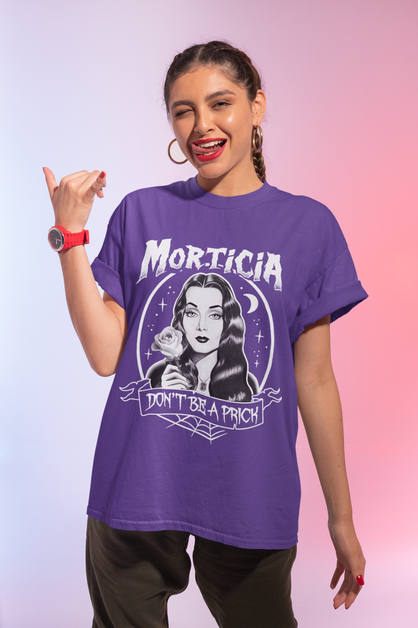 Addams Family T Shirt, Morticia Addams Tshirt, Morticia Dont Be A Prick Shirt, Halloween Gifts