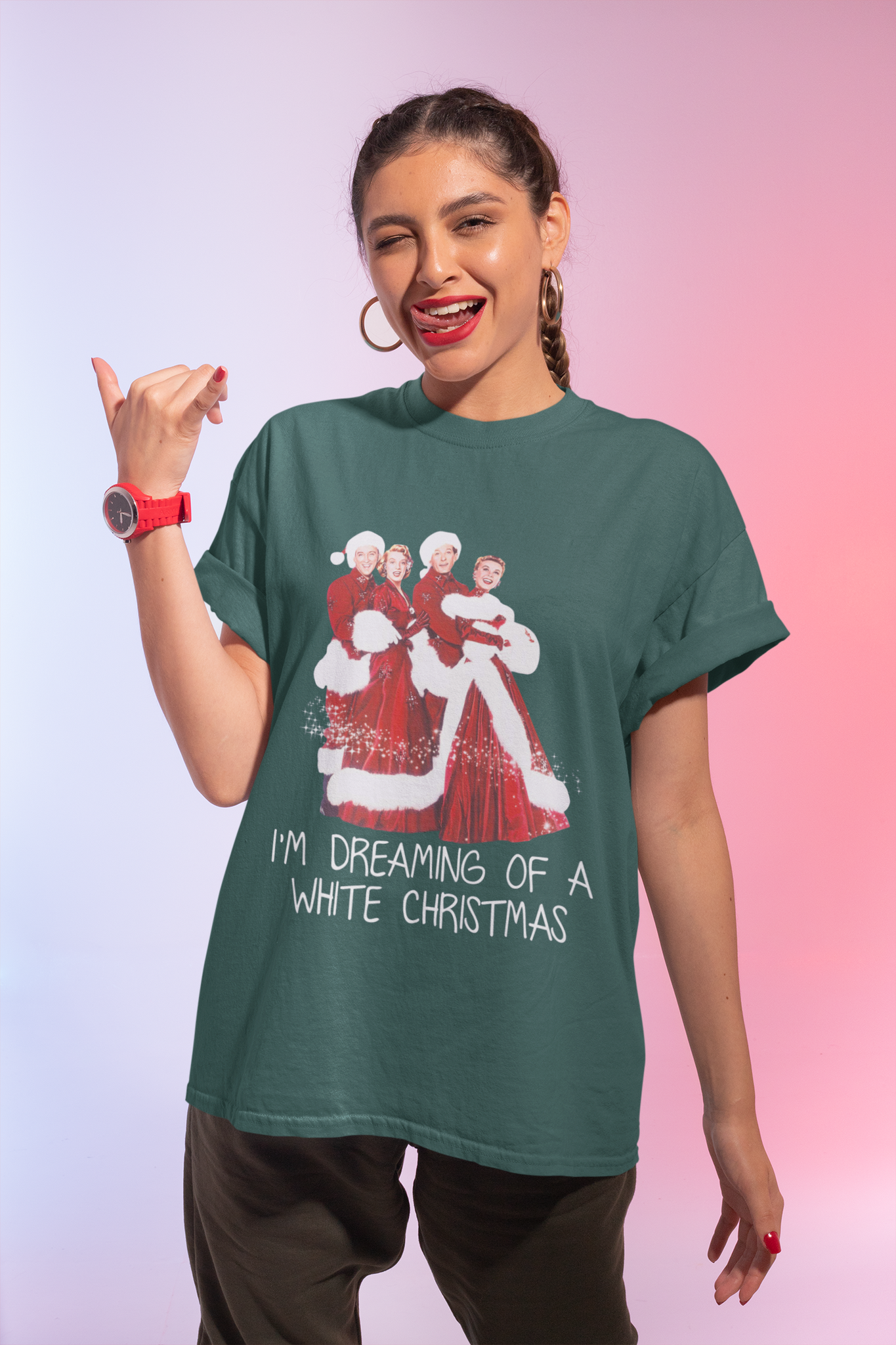 White Christmas T Shirt, Im Dreaming Of A White Christmas Tshirt, Bob Wallace Phil Davis Judy Haynes Betty Haynes T Shirt, Christmas Gifts