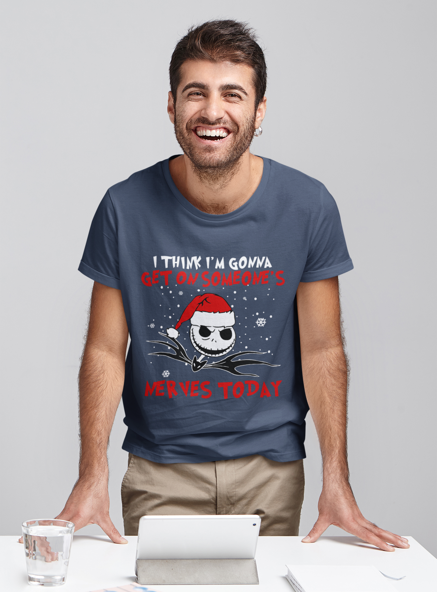 Nightmare Before Christmas T Shirt, Jack Skellington T Shirt, I Think Im Gonna Get On Someones Nerves Tshirt, Christmas Gifts