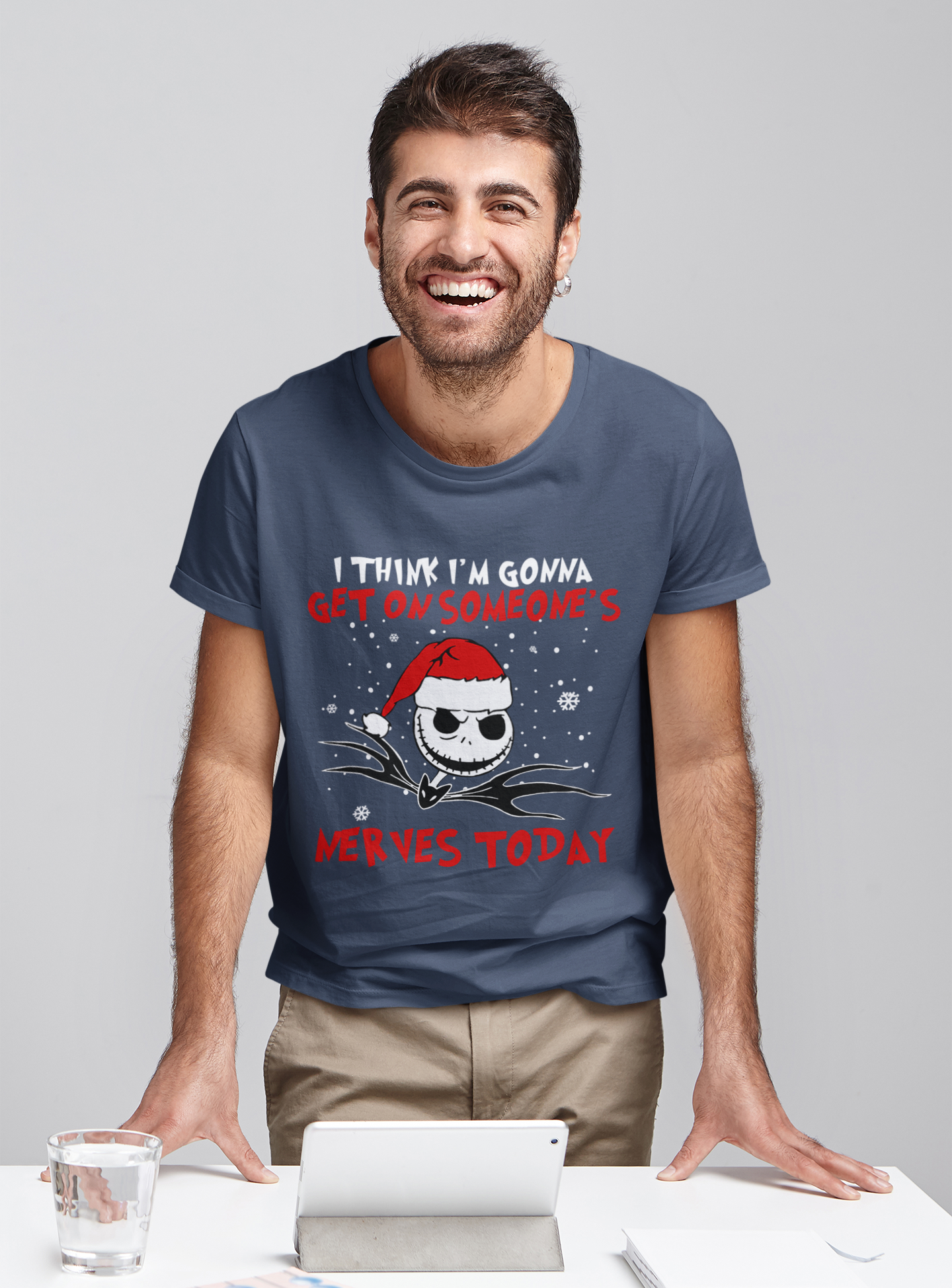 Nightmare Before Christmas T Shirt, I Think Im Gonna Get On Someones Nerves Tshirt, Jack Skellington T Shirt, Christmas Gifts