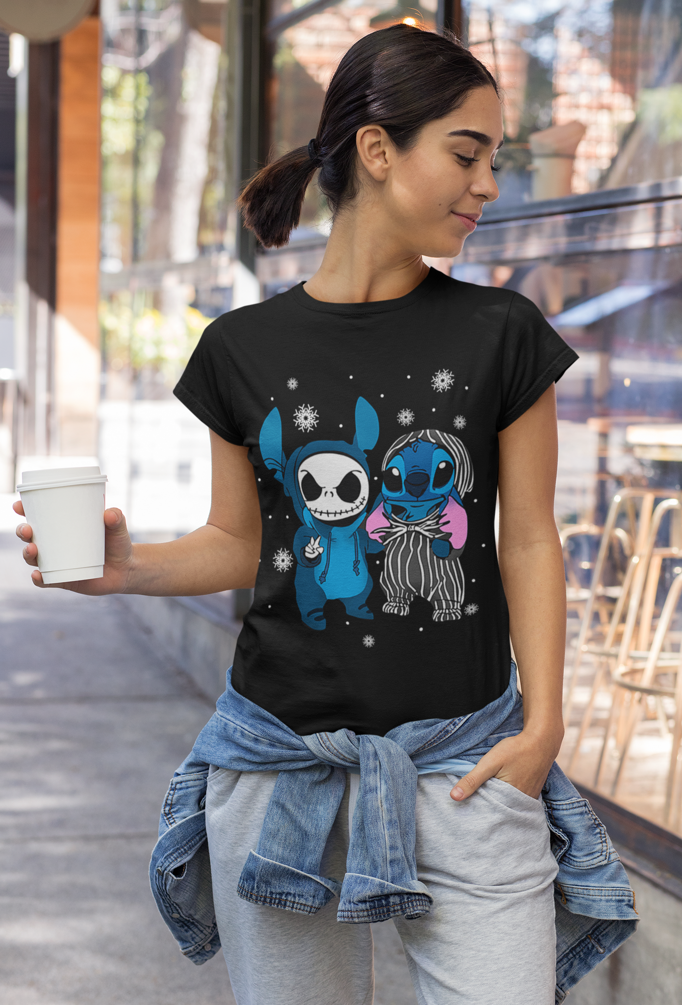 Nightmare Before Christmas T Shirt, Jack Skellington Stich Exchange Costume Tshirt, Xmas Halloween Gifts