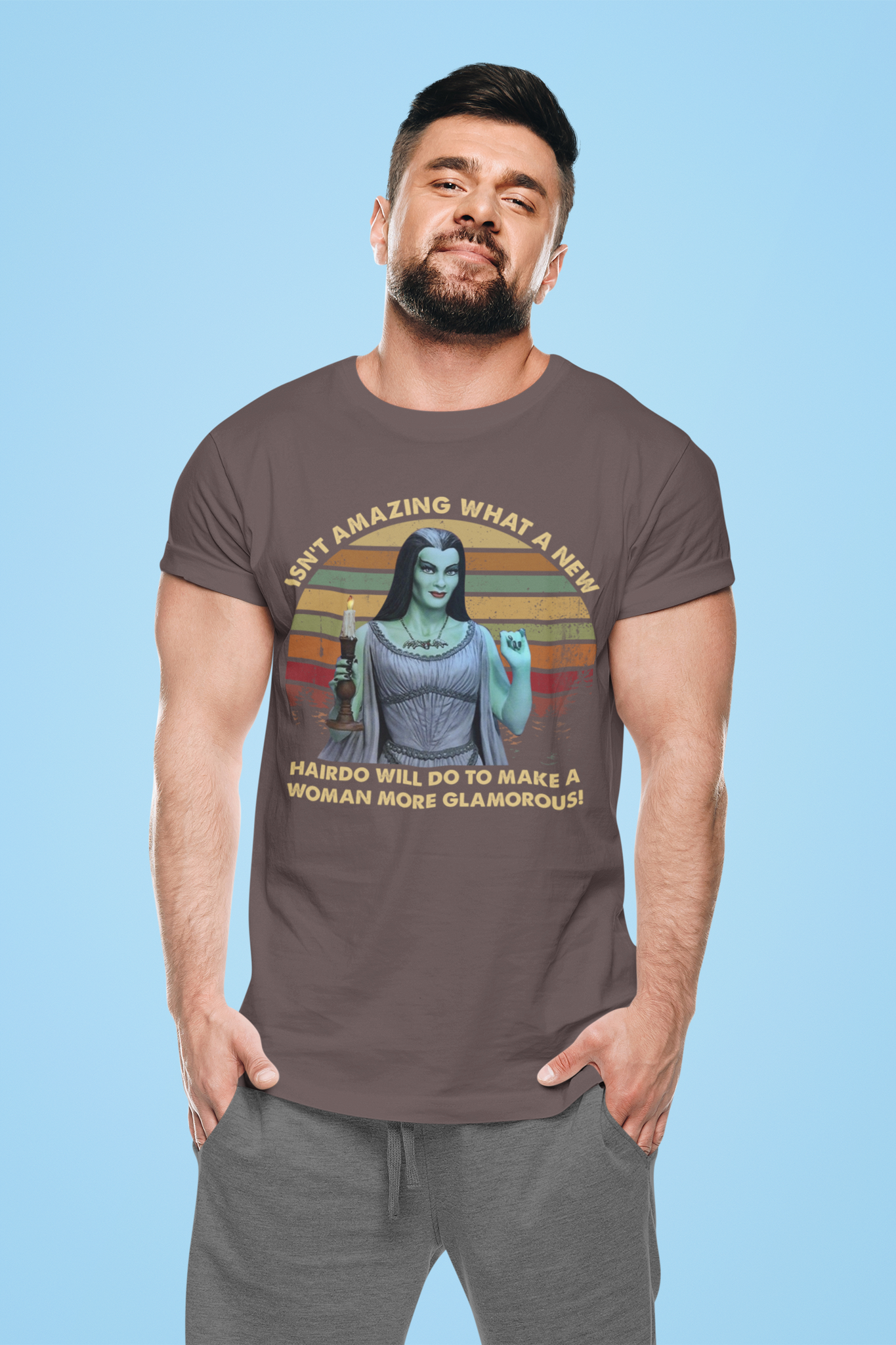 Frankenstein Vintage T Shirt, Lily Munster T Shirt, What A New Hairdo Will Do To Make A Woman More Glamorous Tshirt, Halloween Gifts