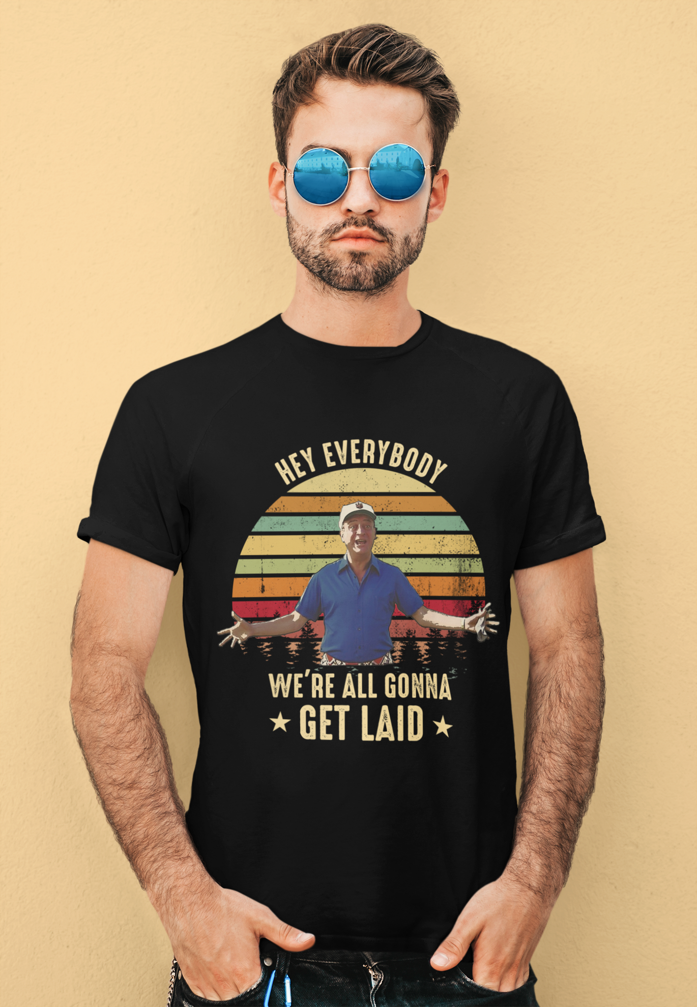 Caddyshack Vintage T Shirt, Al Czervik T Shirt, Hey Everybody Were All Gonna Get Laid Tshirt