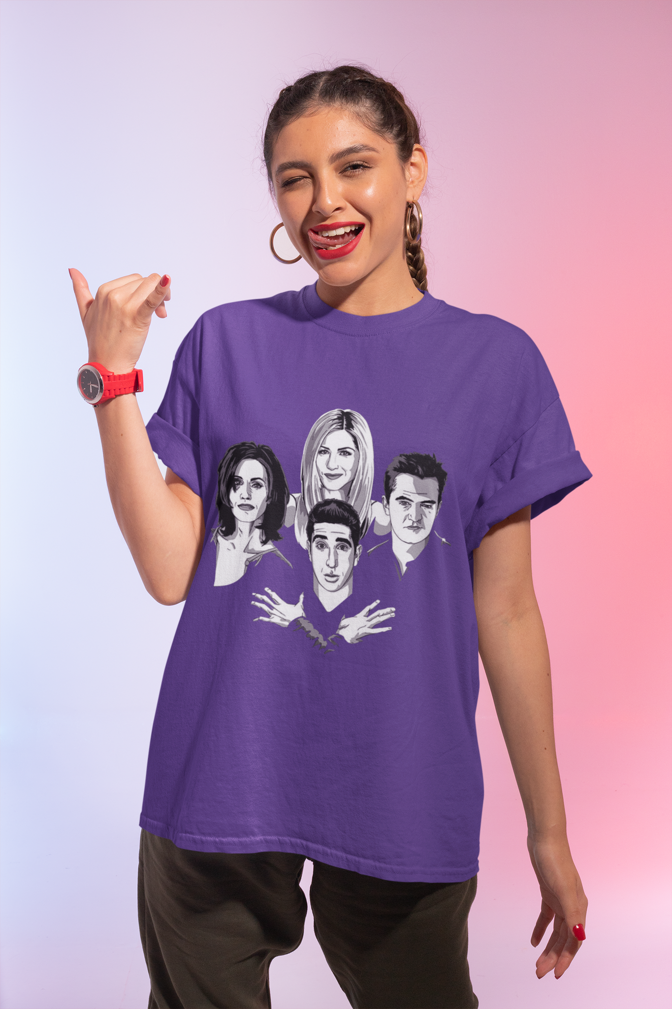 Friends TV Show T Shirt, Monica Rachel Chandler Ross T Shirt