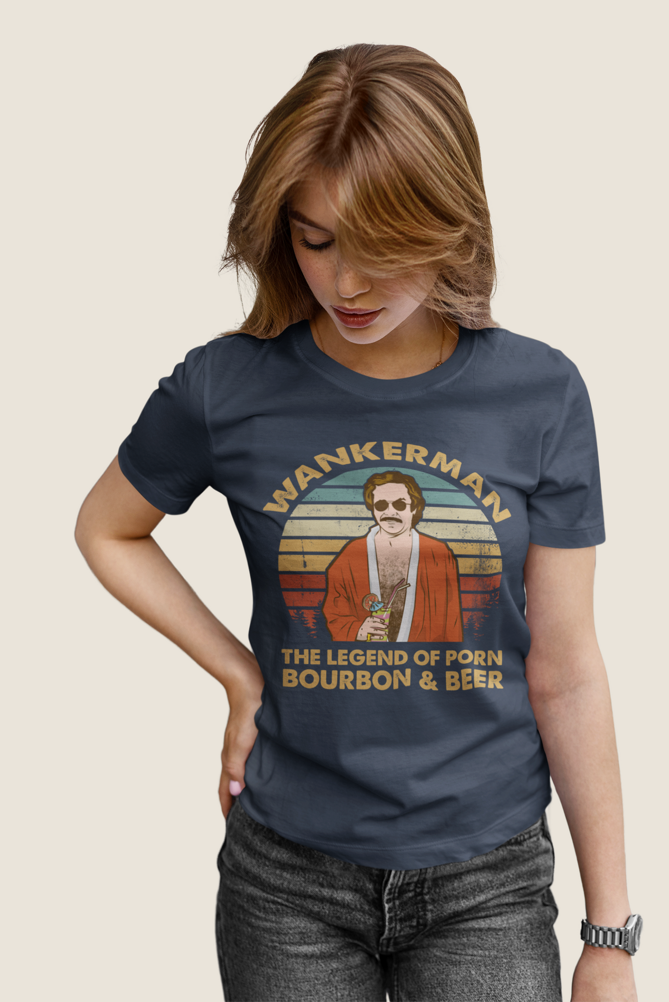 Anchorman Vintage T Shirt, Ron Burgundy T Shirt, Wankerman The Legend Of Porn Tshirt