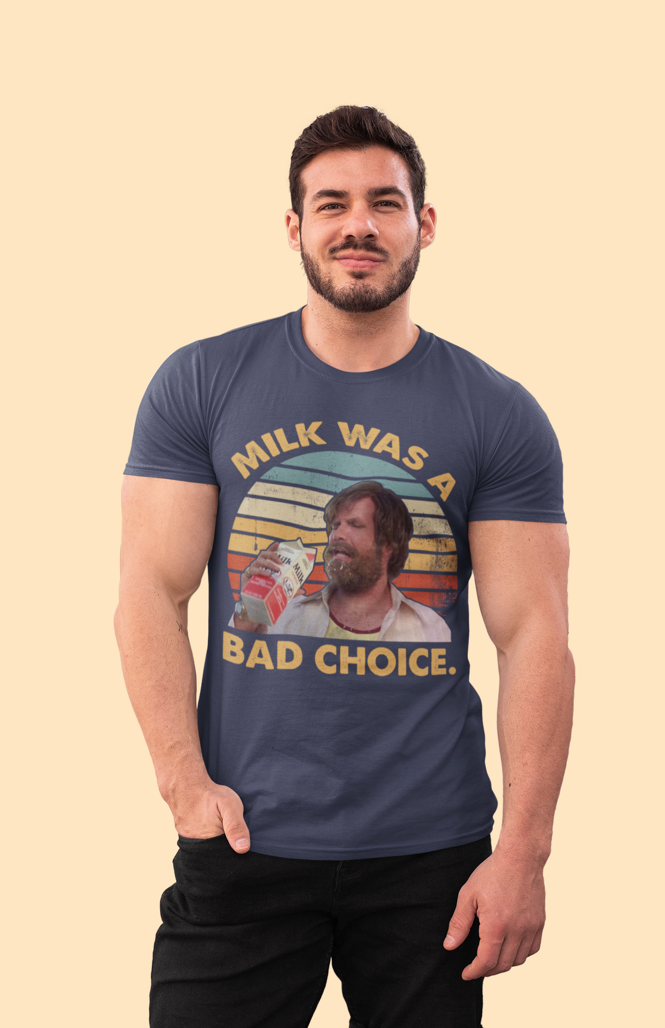 Anchorman Vintage T Shirt, Ron Burgundy T Shirt, Milk Was A Bad Choice Tshirt