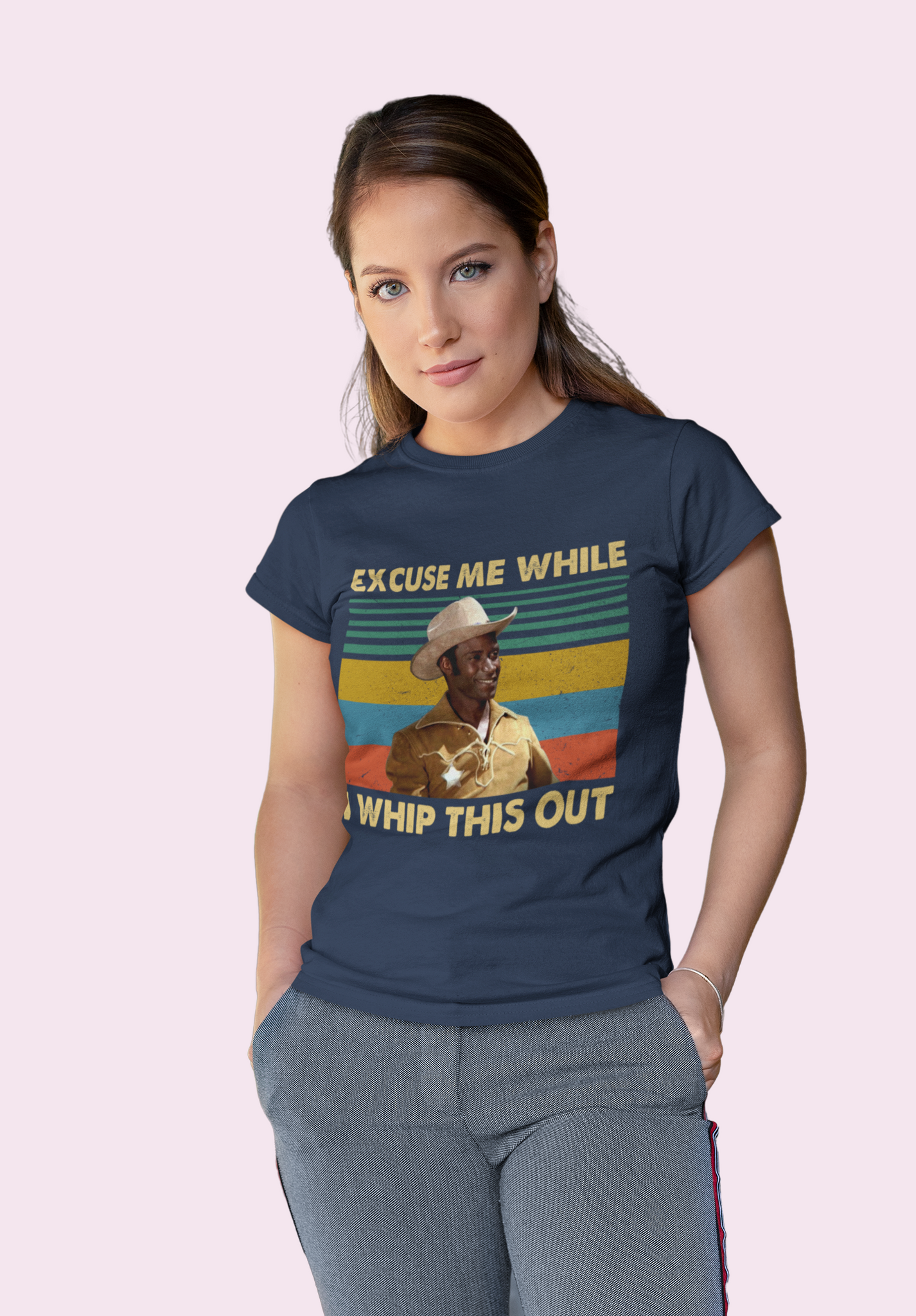 Blazing Saddles Movie T Shirt, Bart T Shirt, Excuse Me While I Whip This Out Tshirt