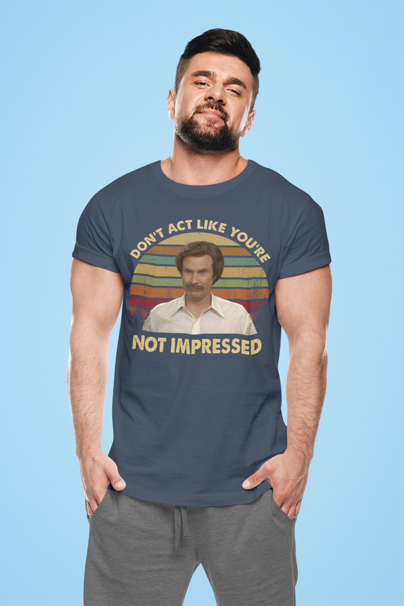 Anchorman Vintage T Shirt, Ron Burgundy T Shirt, Dont Act Like Youre Not Impressed Shirt