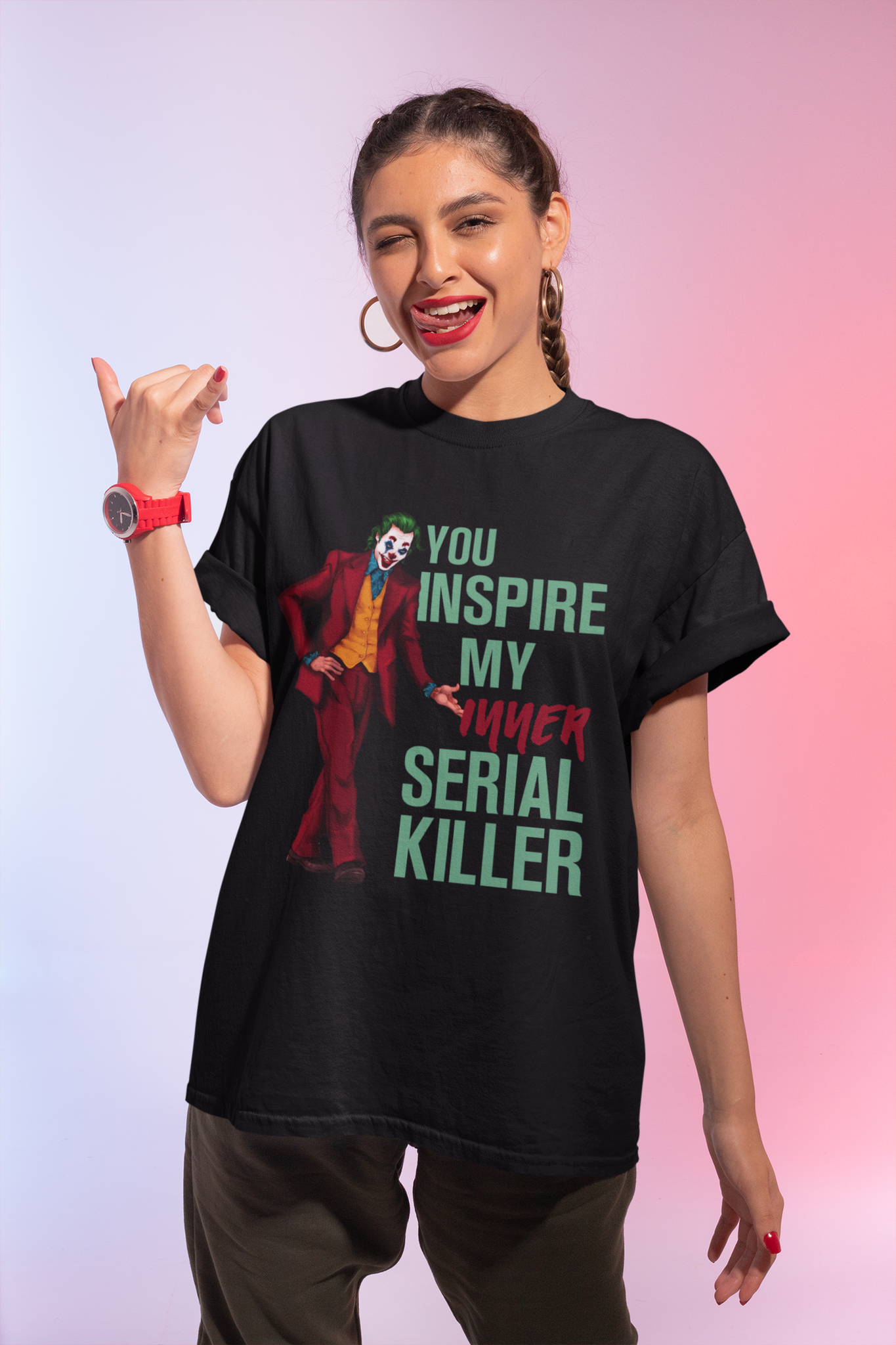 Joker T Shirt, Joker The Comedian Tshirt, You Inspire My Inner Serial Killer Shirt, Halloween Gifts