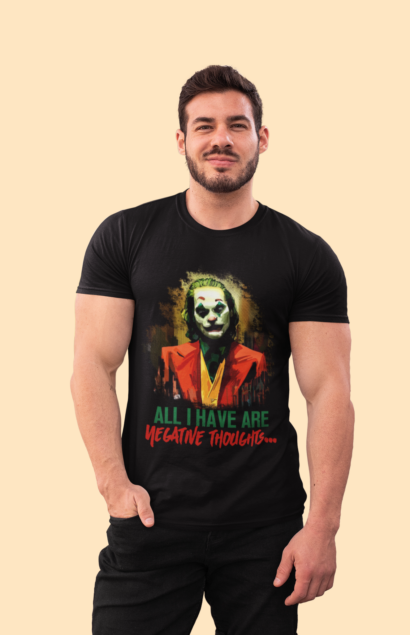 Joker T Shirt, Joker The Comedian T Shirt, All I Have Are Negative Thoughts Tshirt, Halloween Gifts