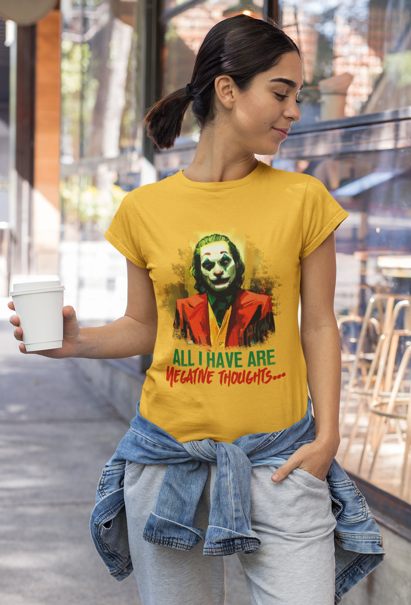 Joker T Shirt, Joker The Comedian T Shirt, All I Have Are Negative Thoughts Tshirt, Halloween Gifts