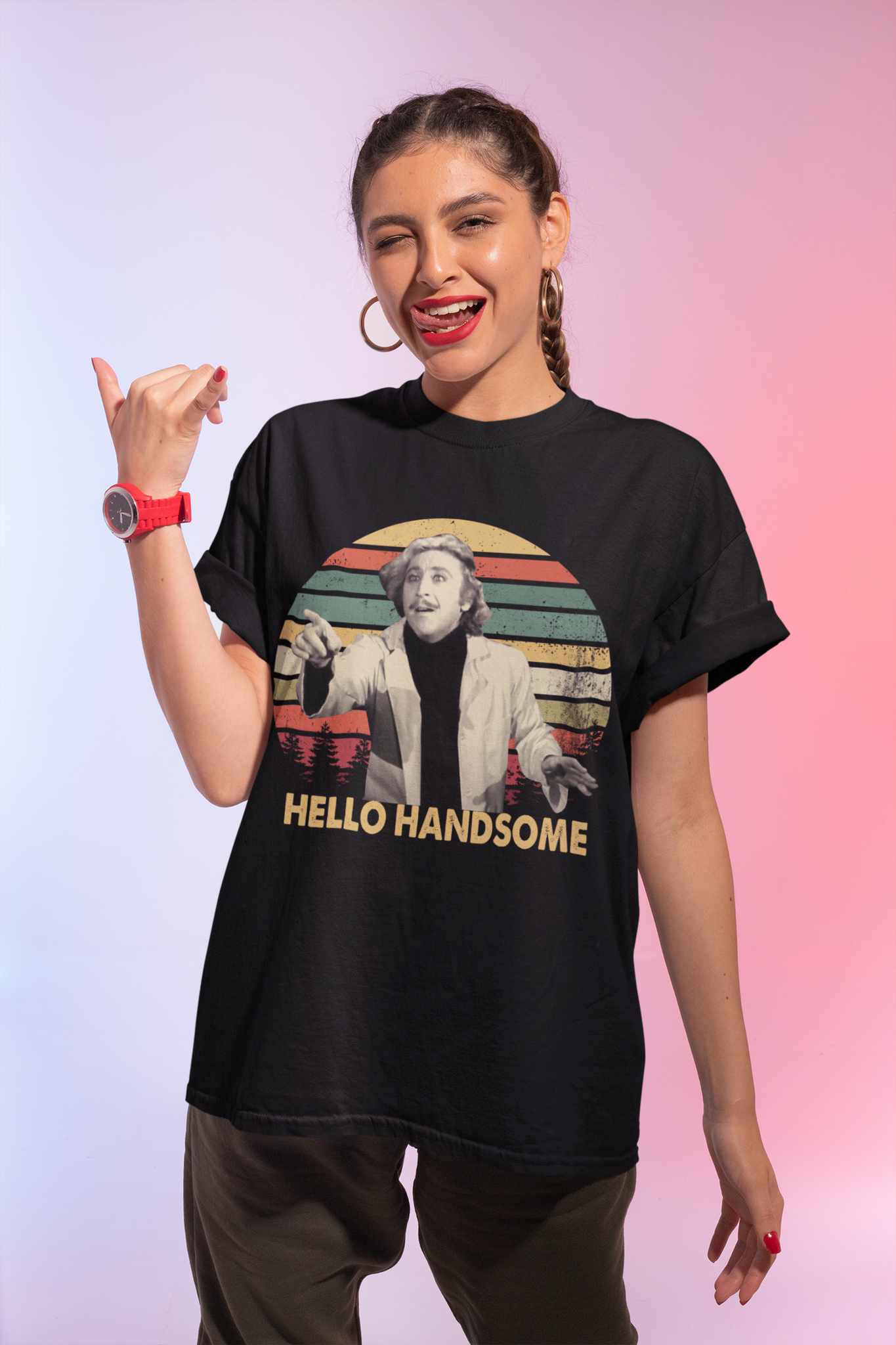 Young Frankenstein Vintage T Shirt, Hello Handsome Tshirt, Frederick Frankenstein T Shirt, Halloween Gifts