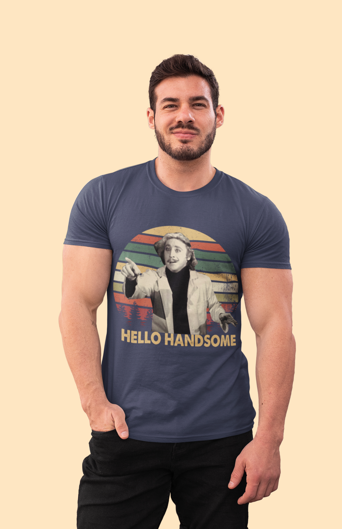 Young Frankenstein Vintage T Shirt, Hello Handsome Tshirt, Frederick Frankenstein T Shirt, Halloween Gifts
