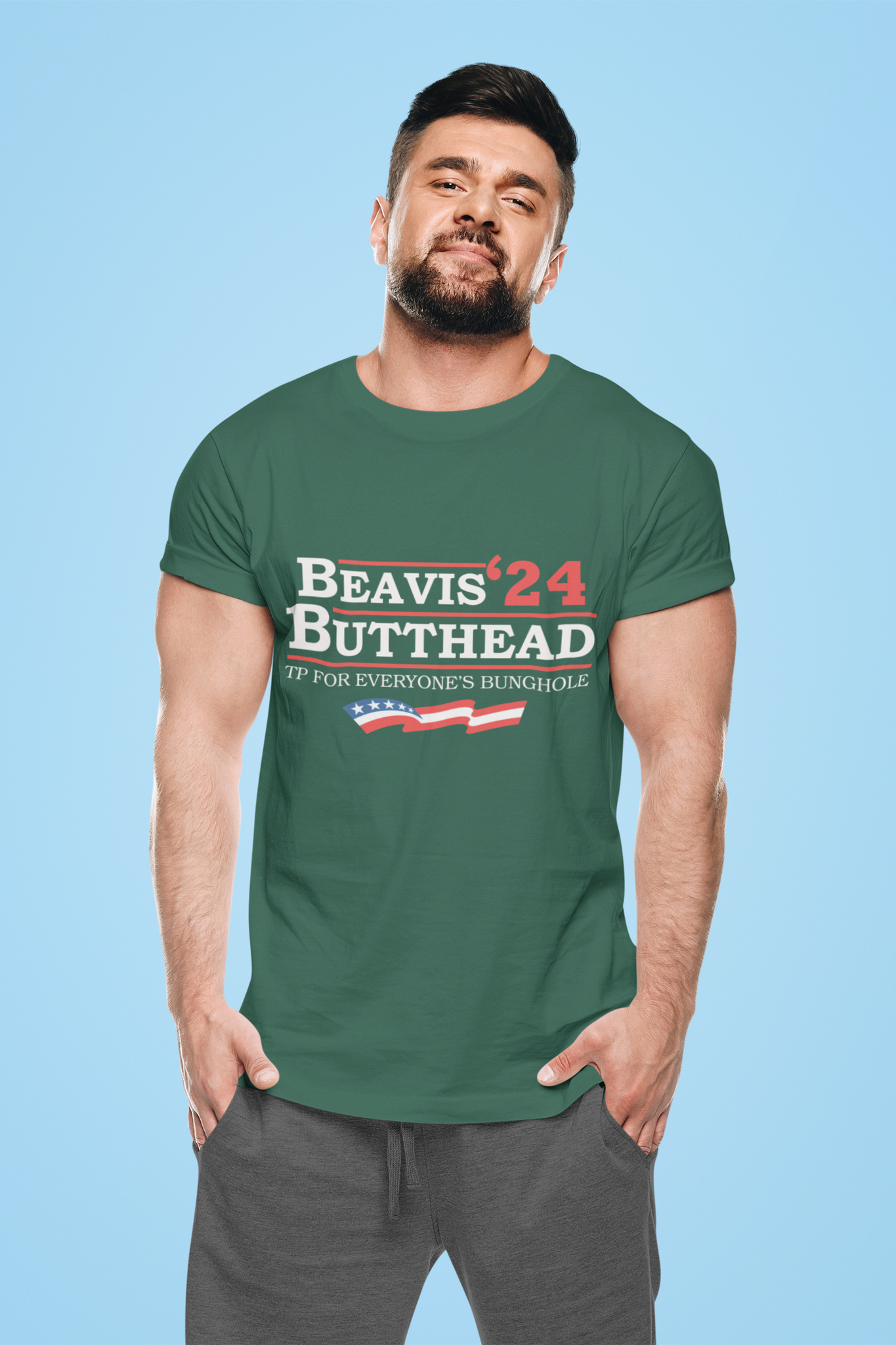 Beavis And Butt Head T Shirt, Beavis Butthead 24 For President T Shirt, TP For Everyones Bunghole Tshirt