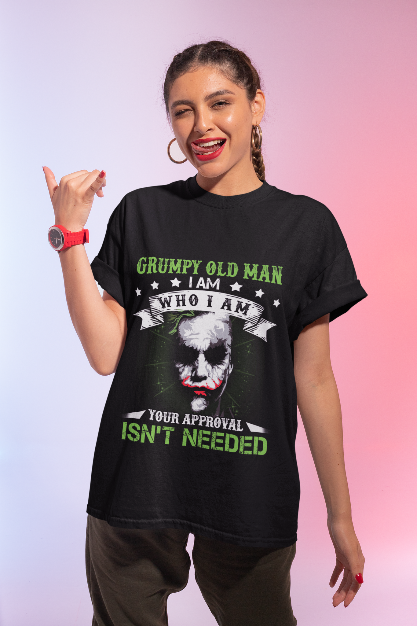 Joker T Shirt, Joker The Anarchist Tshirt, Grumpy Old Man I Am Who I Am Your Approval Isnt Needed Shirt, Halloween Gifts