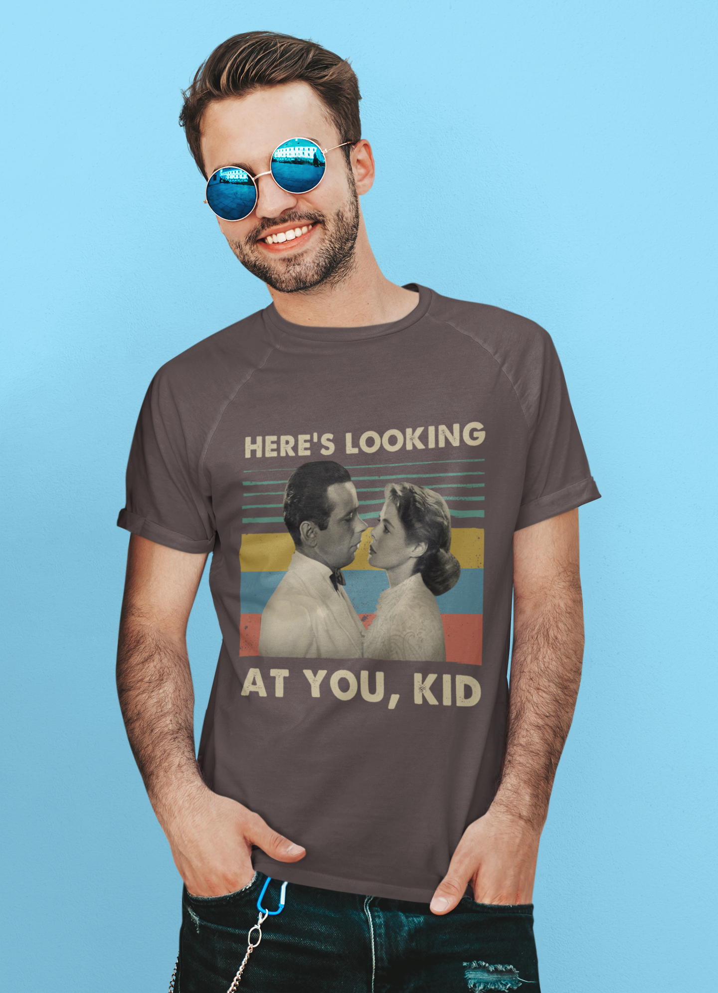 Casablanca Vintage T Shirt, Heres Looking At You Kid Tshirt, Rick Blaine Ilsa Lund T Shirt