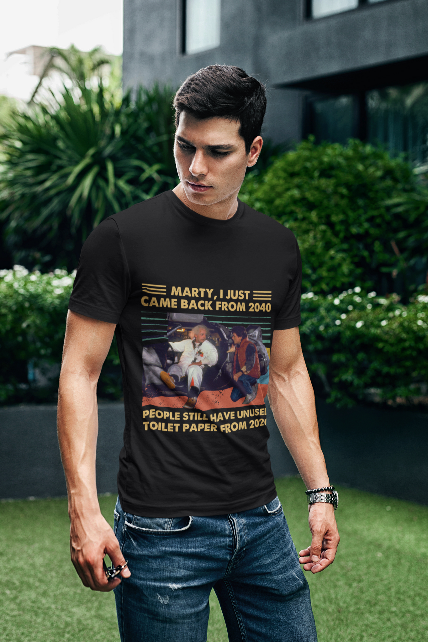 Back To The Future Vintage T Shirt, Marty I Just Came Back From 2040 Tshirts, Doc Brown And Marty Mcfly T Shirt