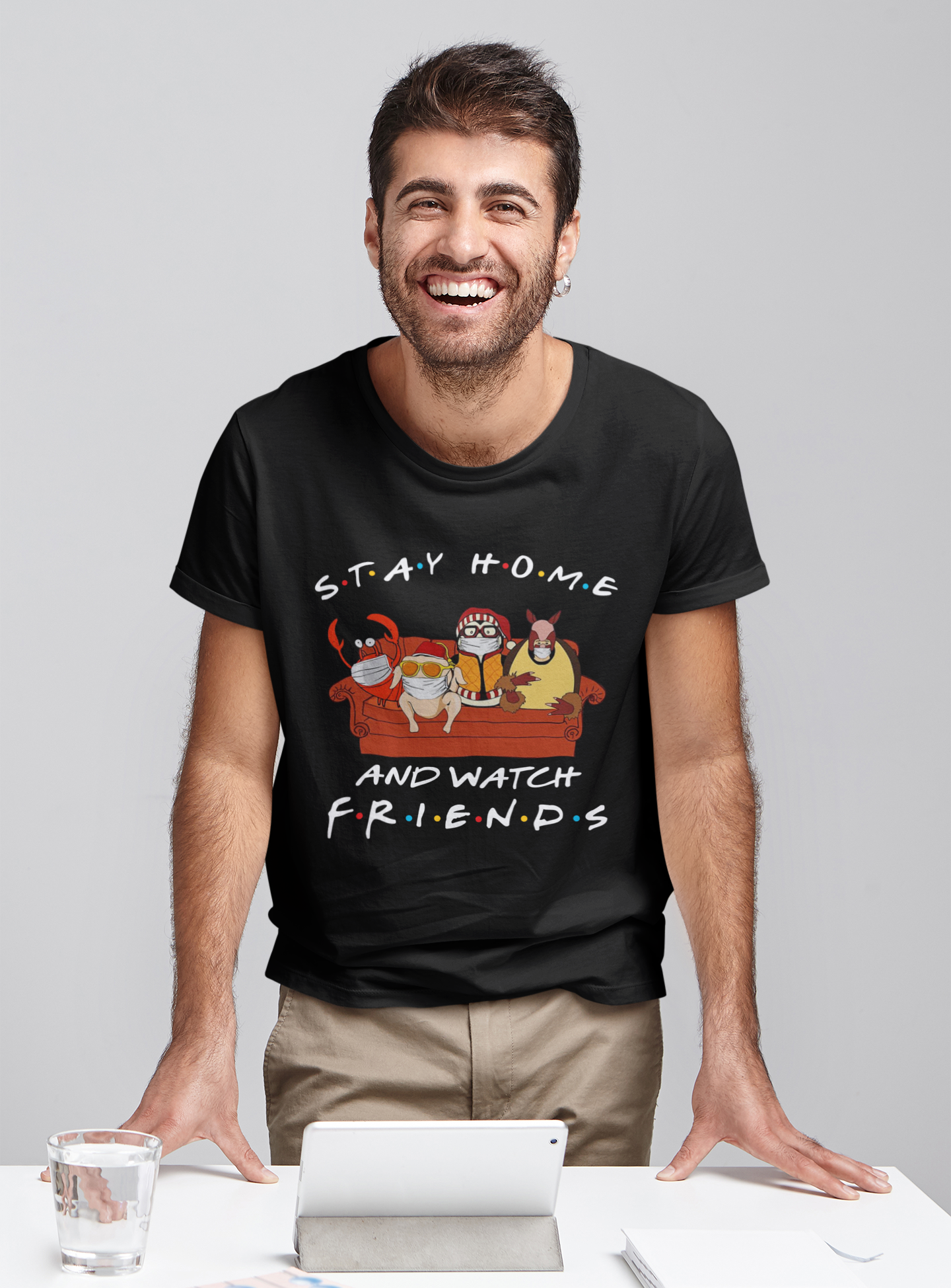 Friends TV Show T Shirt, Friends Characters Costumes T Shirt, Stay Home And Watch Friends Tshirt