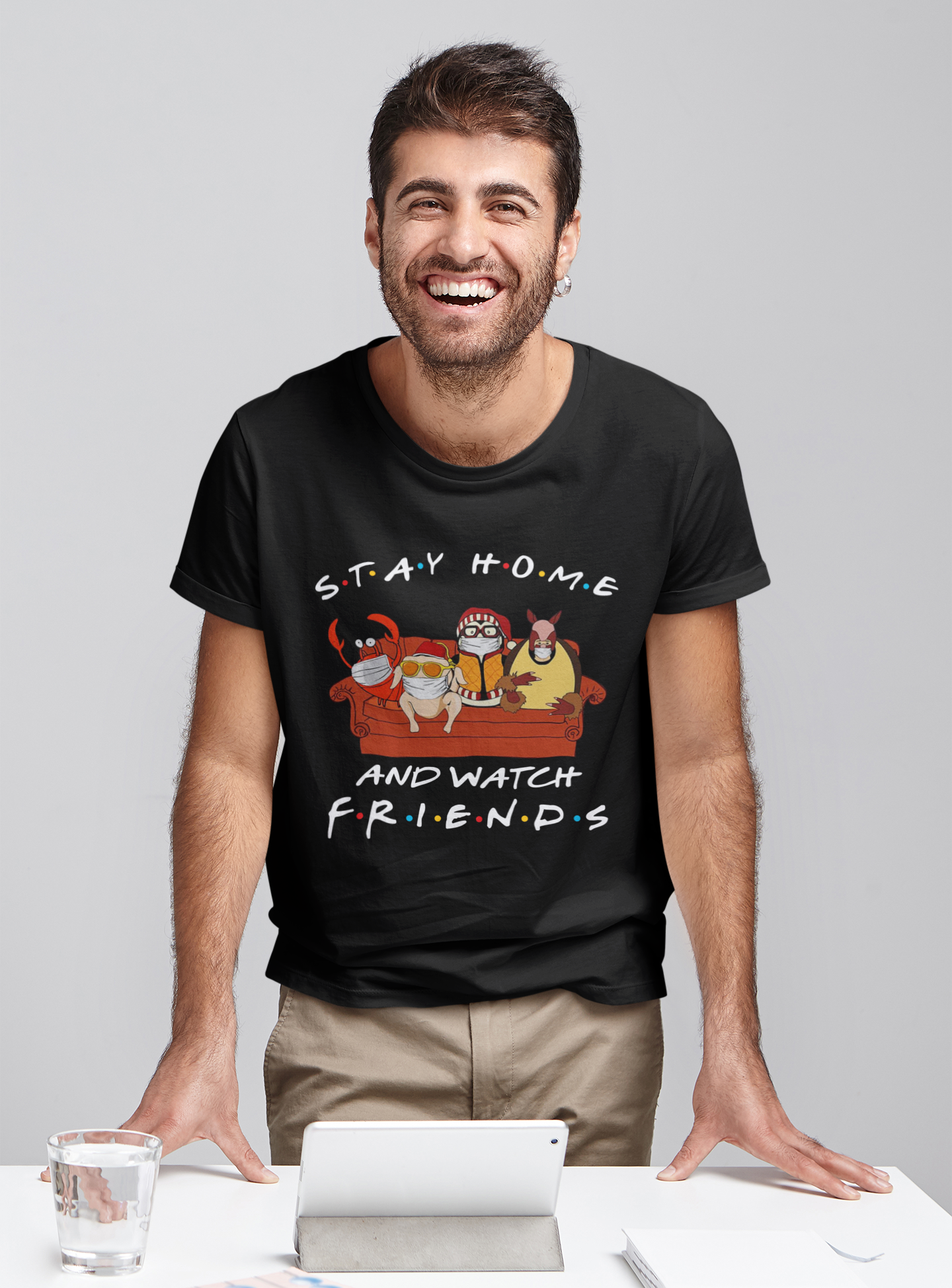 Friends TV Show T Shirt, Friends Shirt, Friends Characters Costumes T Shirt, Stay Home And Watch Friends Tshirt