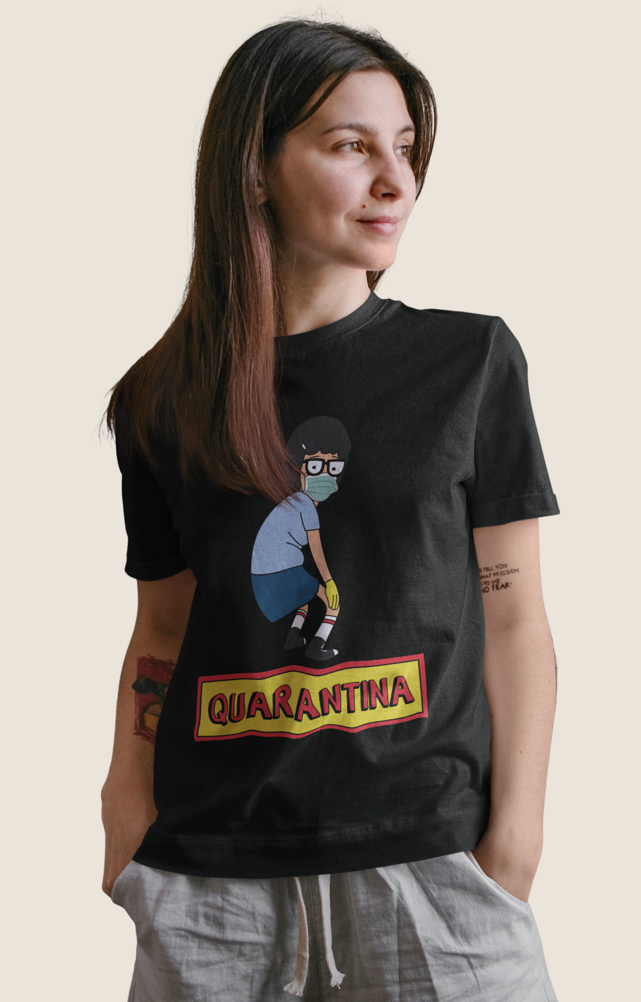 Bobs Burgers T Shirt, Tina Belcher T Shirt, Quarantina Tshirt