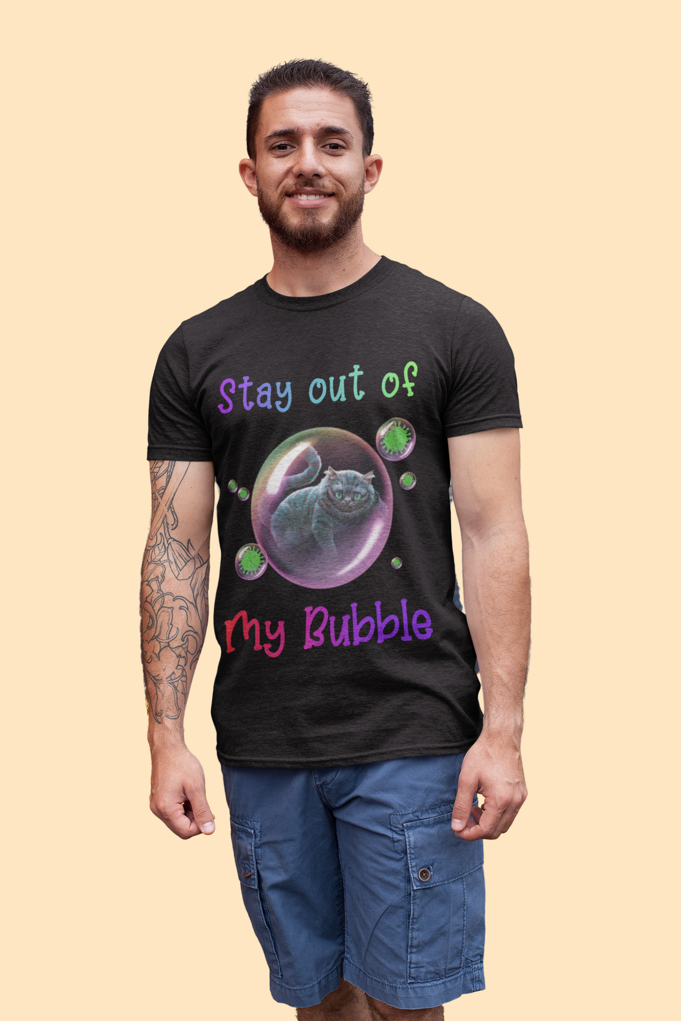 Disney Alice In Wonderland T Shirt, Cheshire Cat T Shirt, Stay Out Of My Bubble Shirt