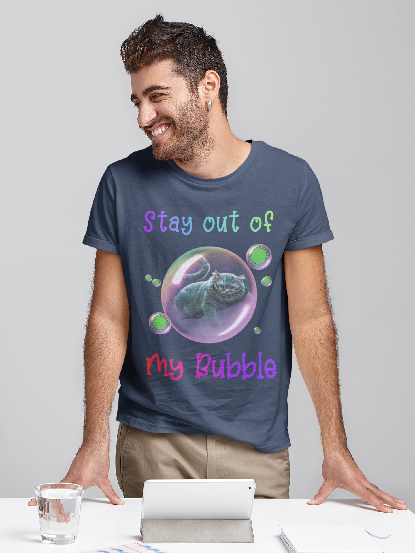 Disney Alice In Wonderland T Shirt, Cheshire Cat T Shirt, Stay Out Of My Bubble Shirt