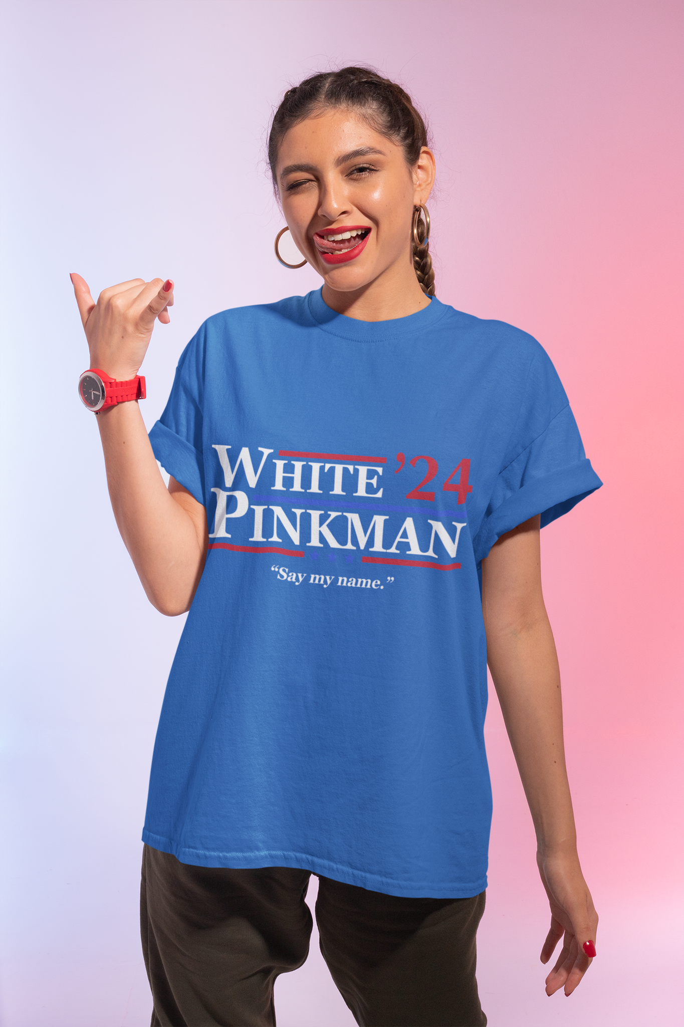 Breaking Bad T Shirt, White Pinkman Say My Name Tshirt, 2024 President Election T Shirt