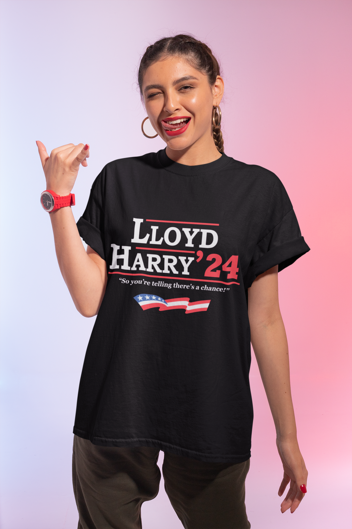 Dumb And Dumber T Shirt, Lloyd Harry For 2024 President T Shirt, So Youre Telling Theres A Chance Tshirt