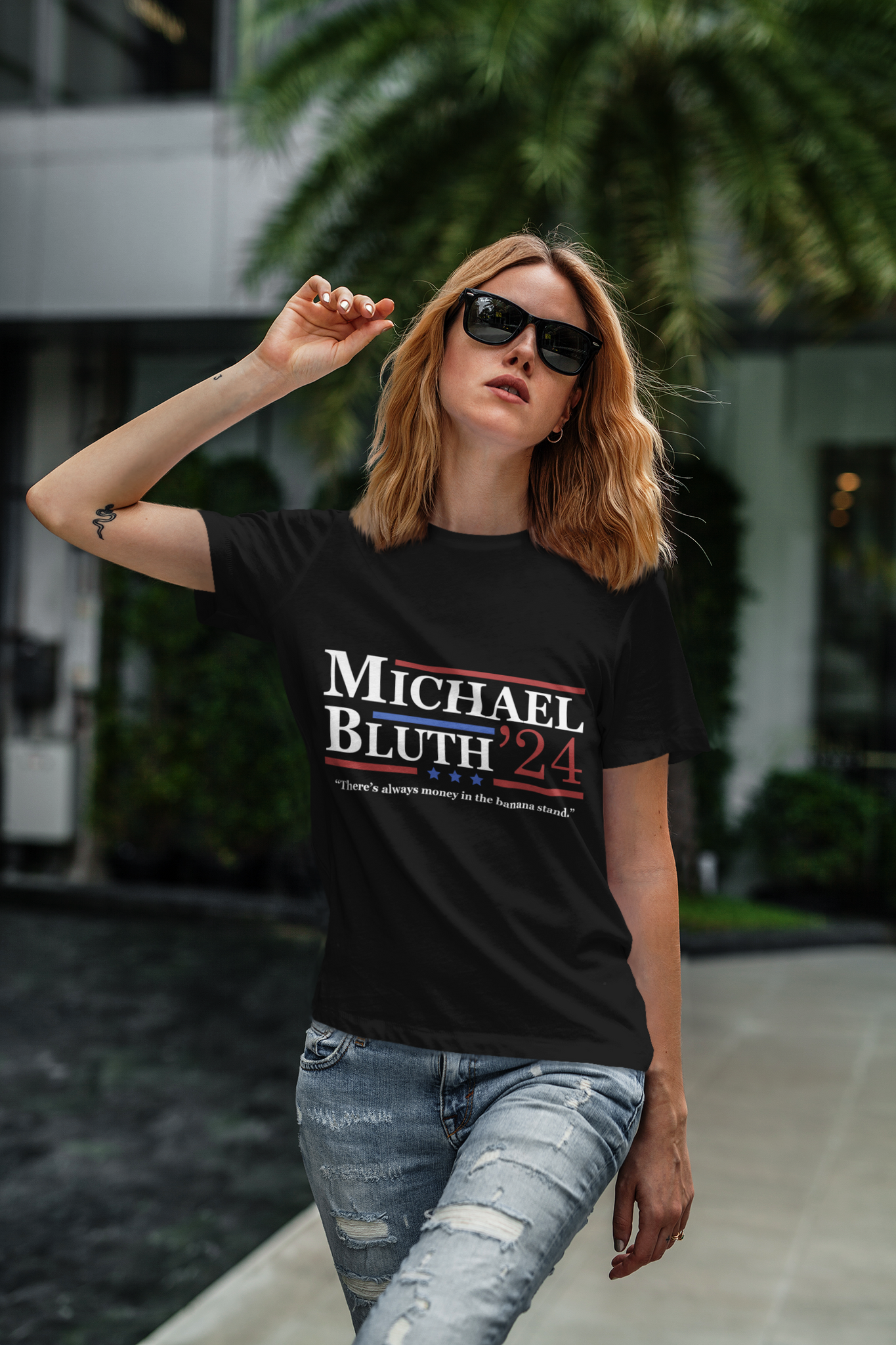 Arrested Development T Shirt, Michael Bluth 24 For President T Shirt, Theres Always Money In The Banana Stand Shirt