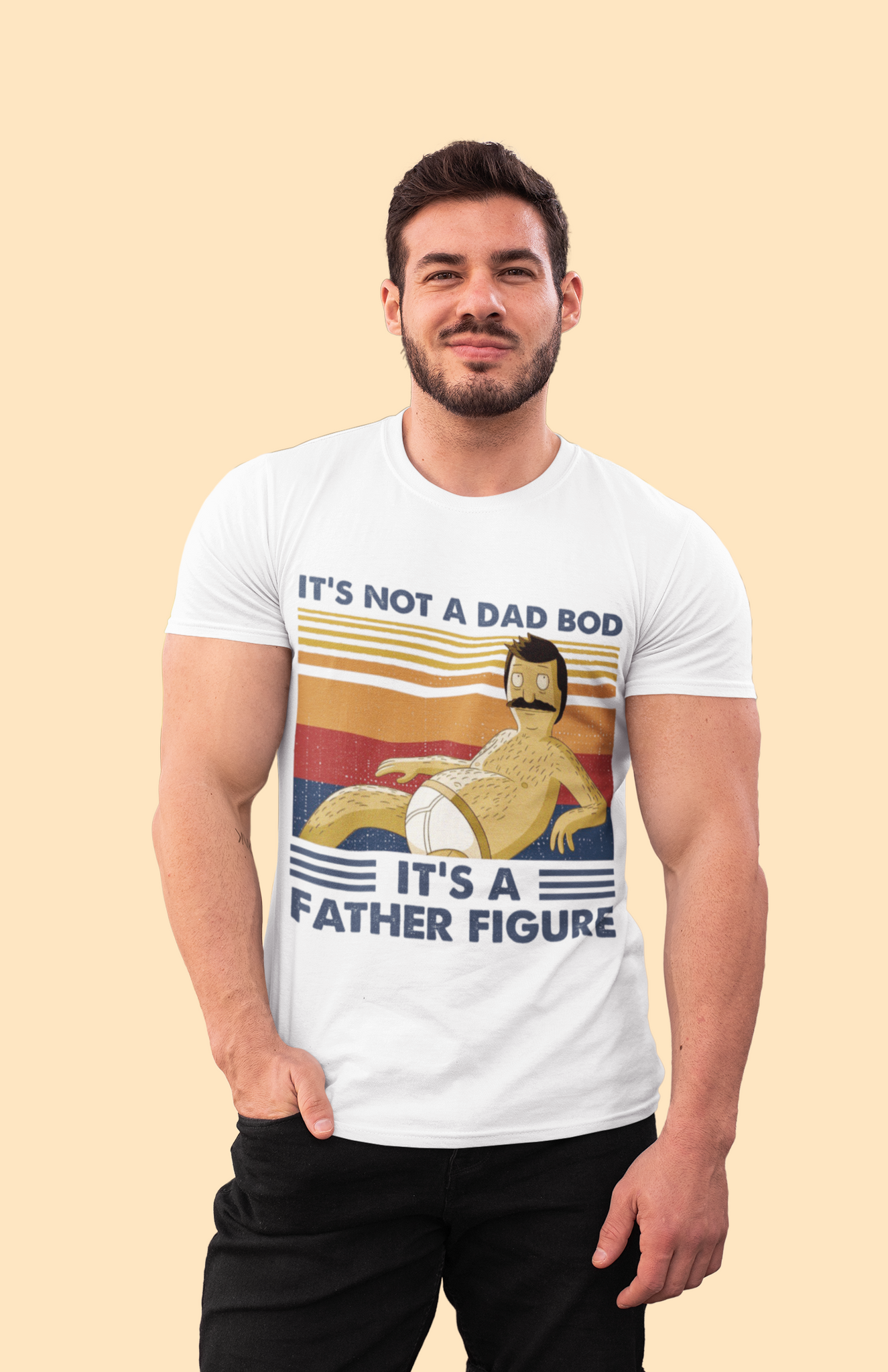 Bobs Burgers Vintage T Shirt, Bob Belcher T Shirt, Its Not A Dad Bod Its A Father Figure Tshirt