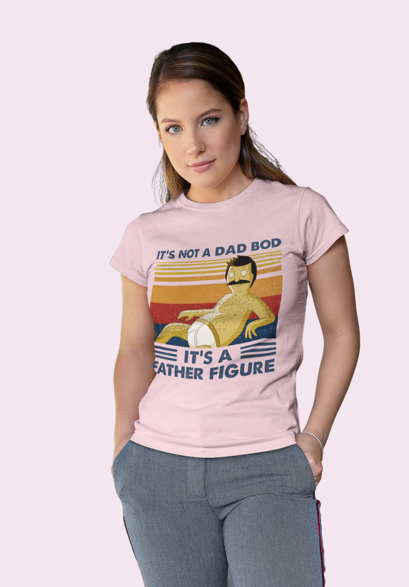 Bobs Burgers Cartoon T Shirt, Bob Belcher T Shirt, Its Not A Dad Bod Its A Father Figure Tshirt