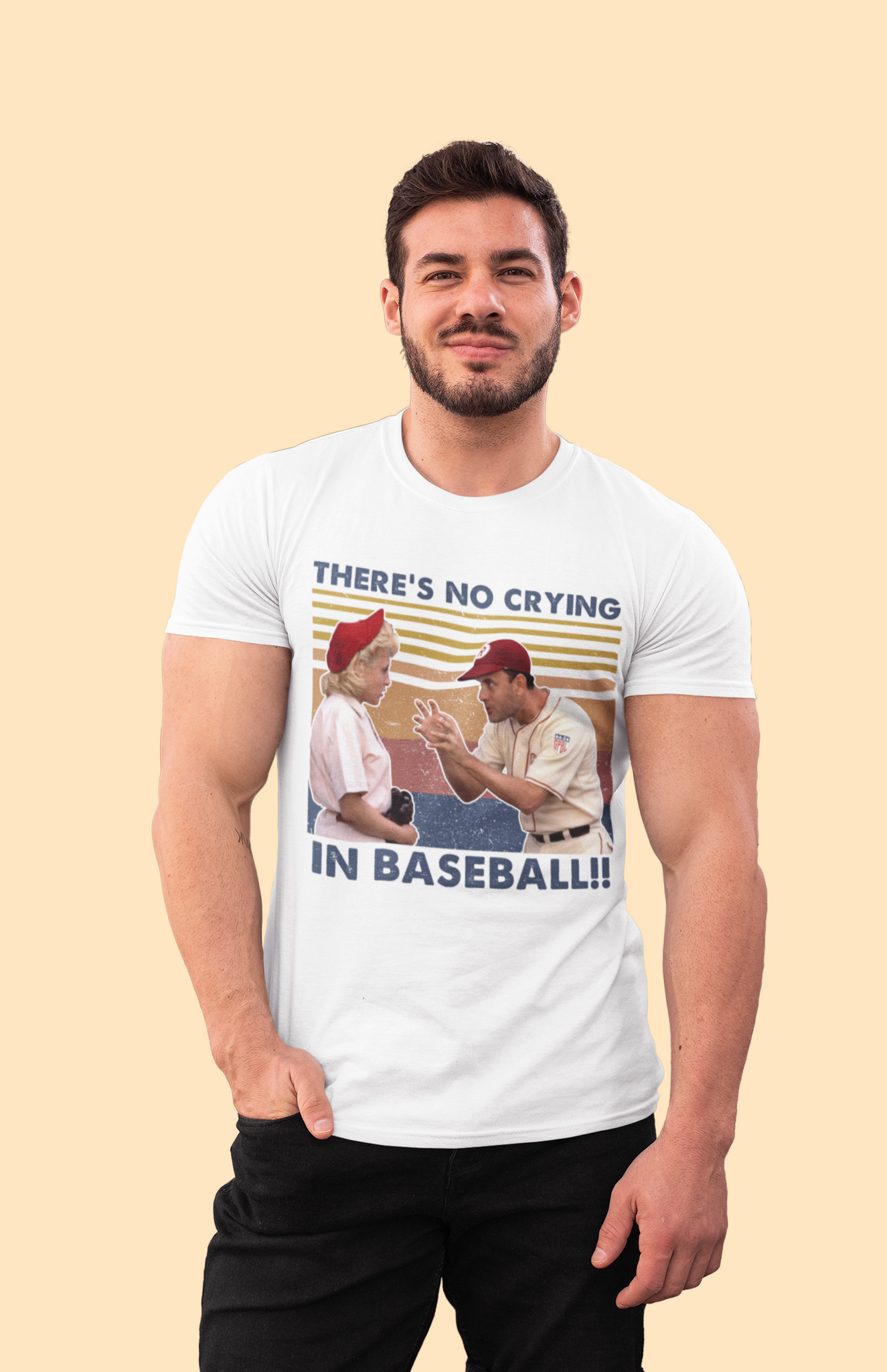 A League Of Their Own T Shirt, Jimmy Dugan Tshirt, Theres No Crying In Baseball Classic Tshirt