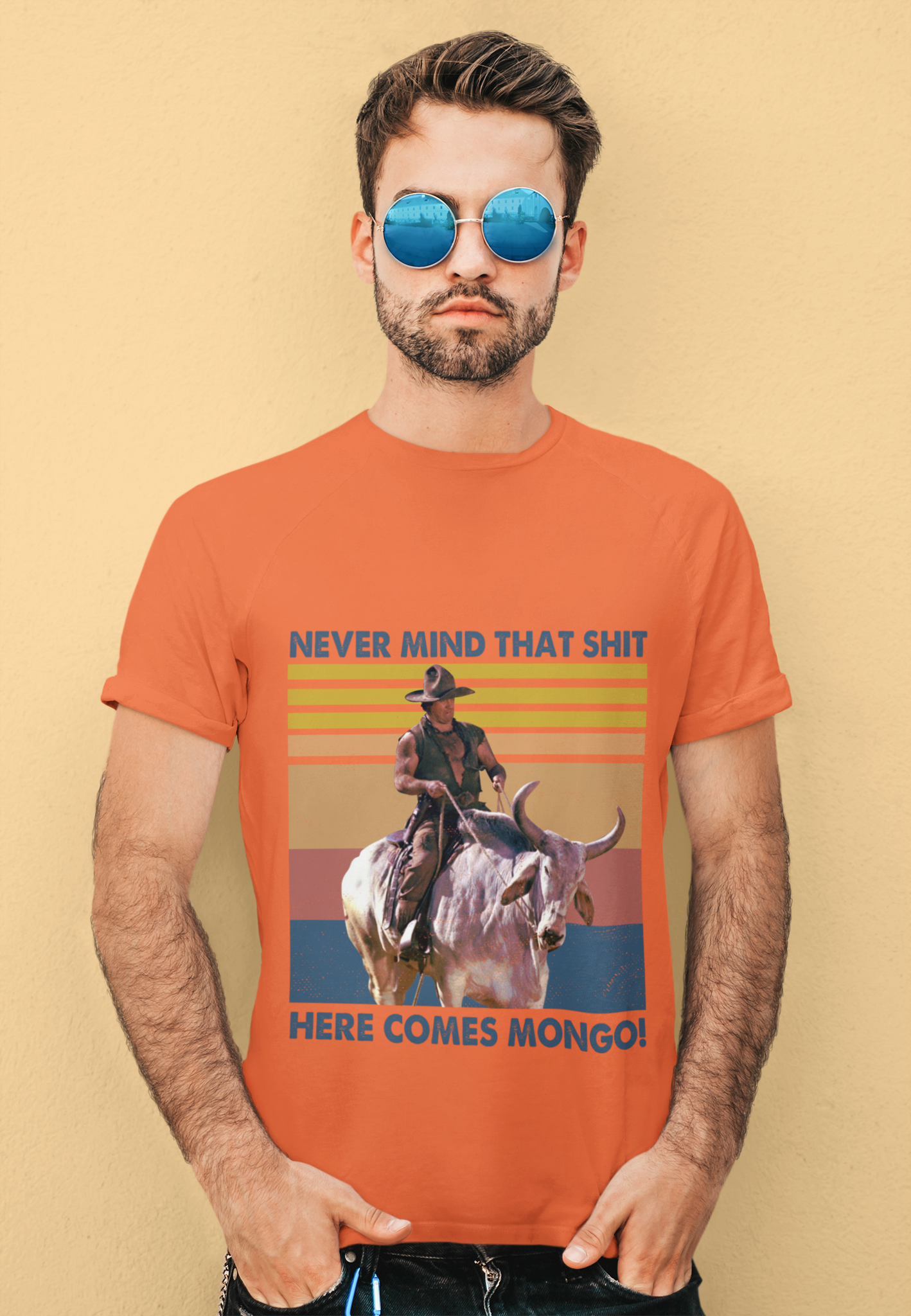 Blazing Saddles Vintage T Shirt, Never Mind That Shit Here Comes Mongo Tshirt, Mongo T Shirt