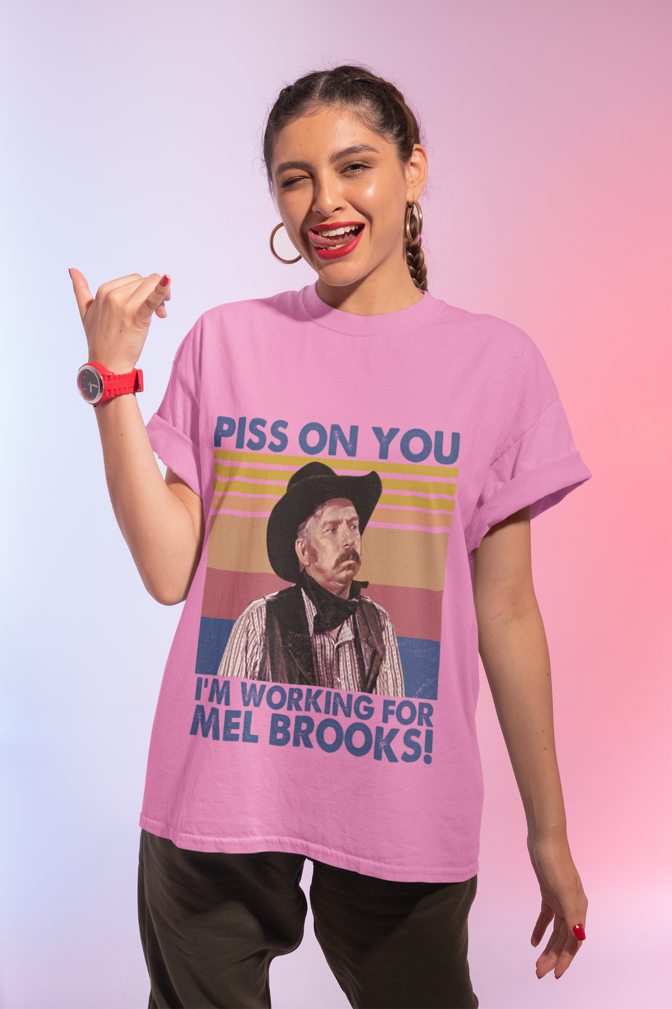 Blazing Saddles Movie T Shirt, Piss On You Im Working For Mel Brooks Tshirt, Taggart T Shirt