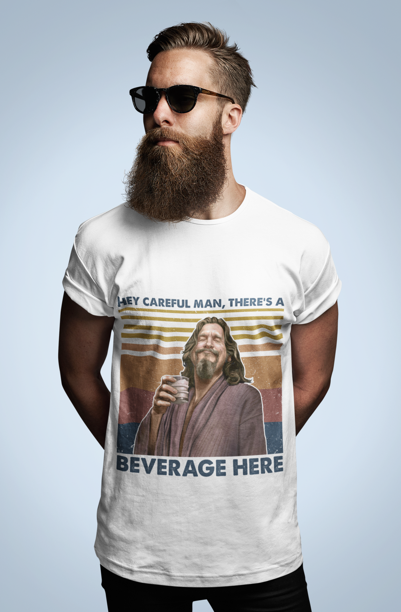The Big Lebowski Vintage Tshirt, Hey Careful Man Theres A Beverage Here Shirt, The Dude T Shirt