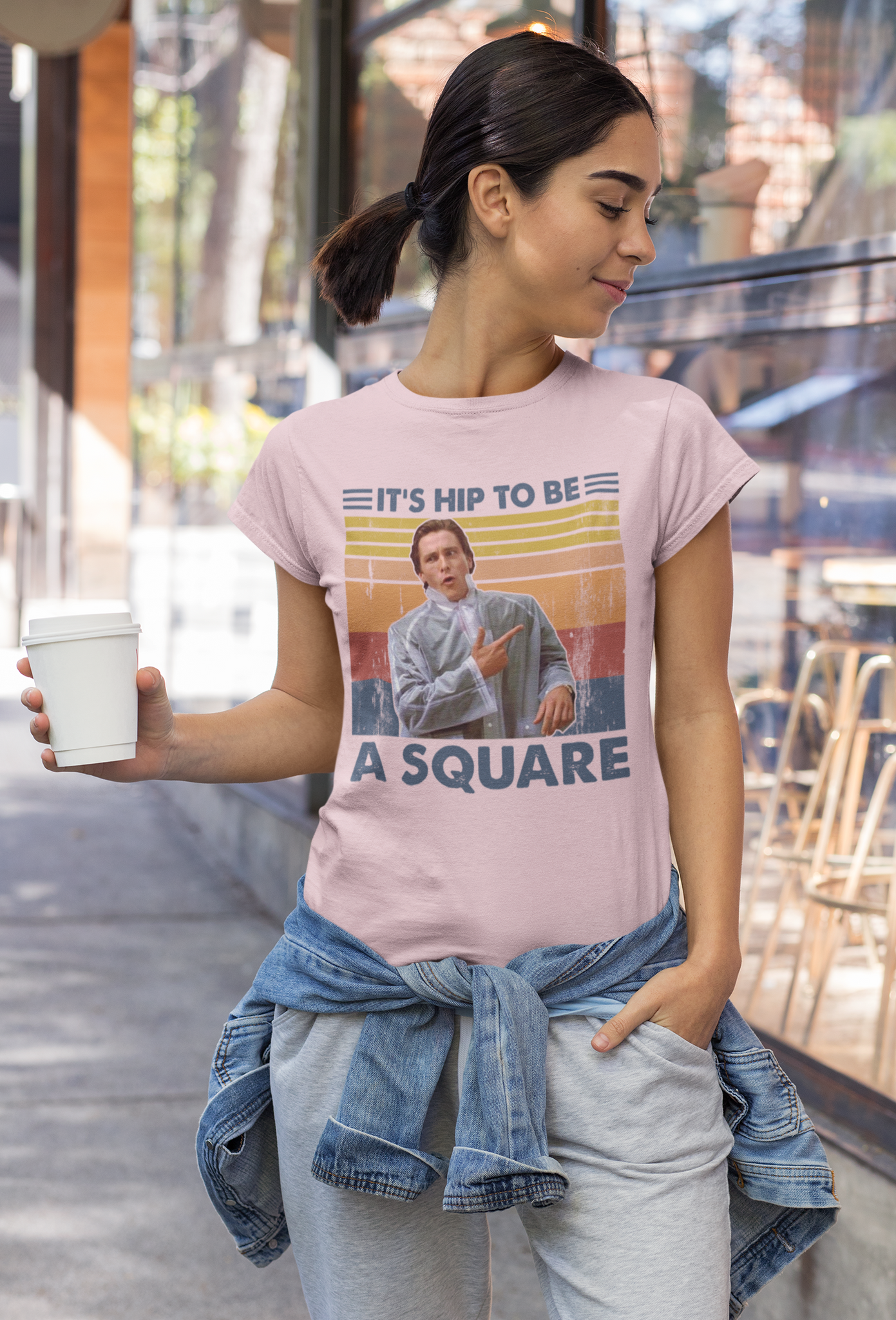 American Psycho Vintage Tshirt, Patrick Bateman T shirt, Hip To Be A Square Shirt