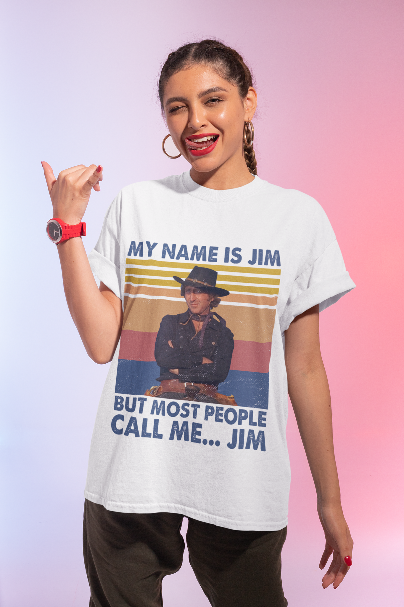 Blazing Saddles Movie T Shirt, My Name Is Jim But Most People Call Me Jim Tshirt, Jim T Shirt