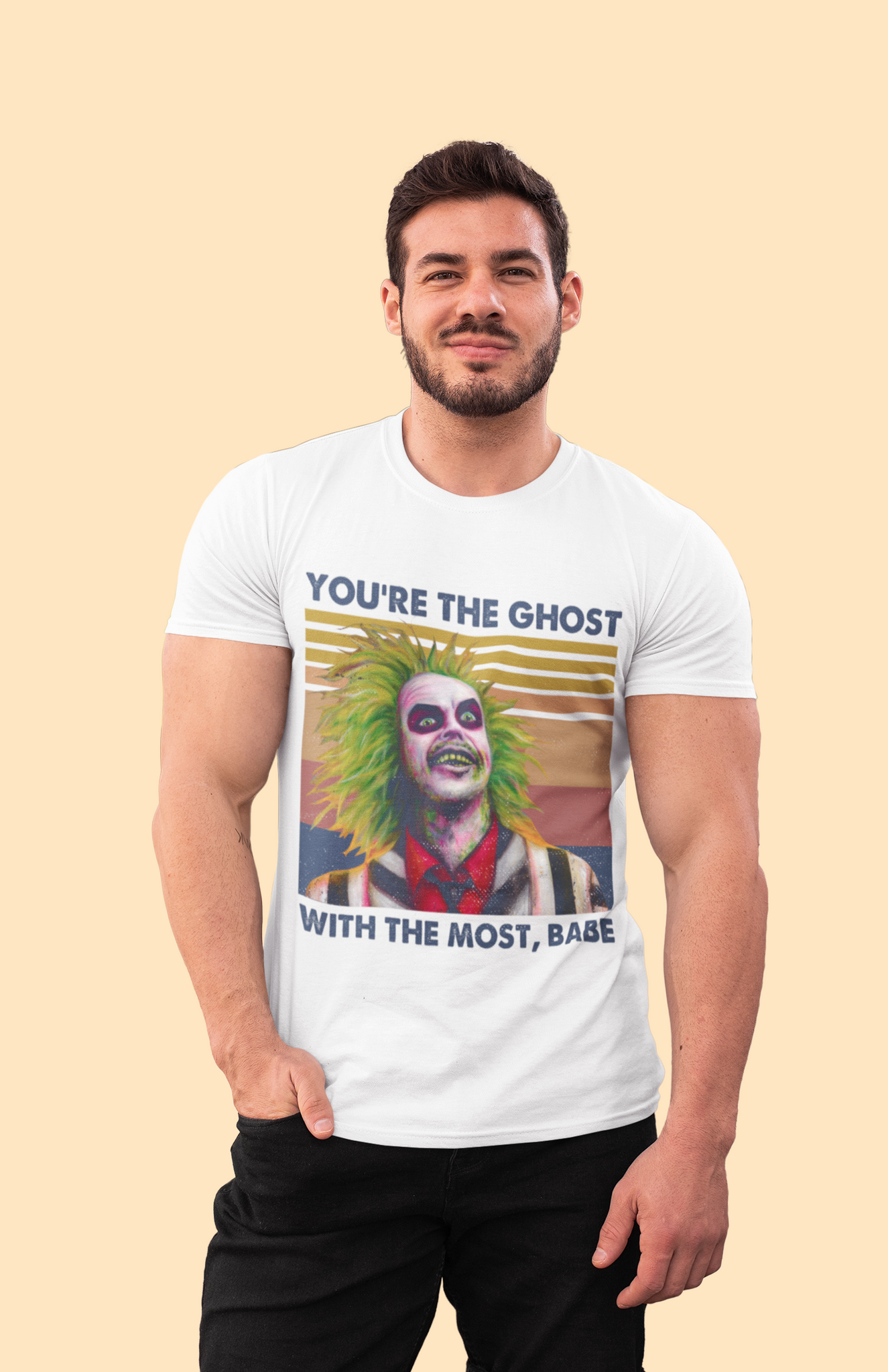 Beetlejuice Vintage Tshirt, Youre The Ghost With The Most Babe T Shirt, Halloween Gifts