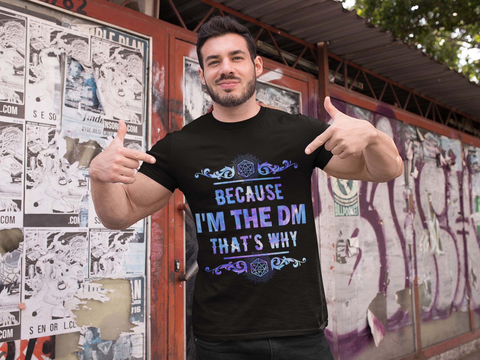 Dungeon And Dragon T Shirt, Because Im The Dm Thats Why DND T Shirt, RPG Dice Games Tshirt