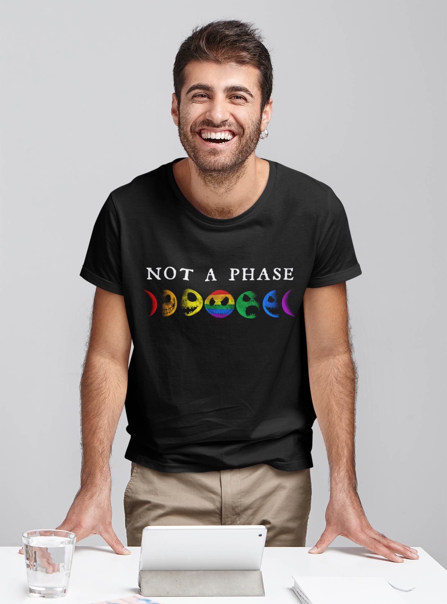 Nightmare Before Christmas T Shirt, Jack Skellington LGBT Pride Tshirt, Not A Phase Tshirt, LGBT Gifts, Halloween Gifts