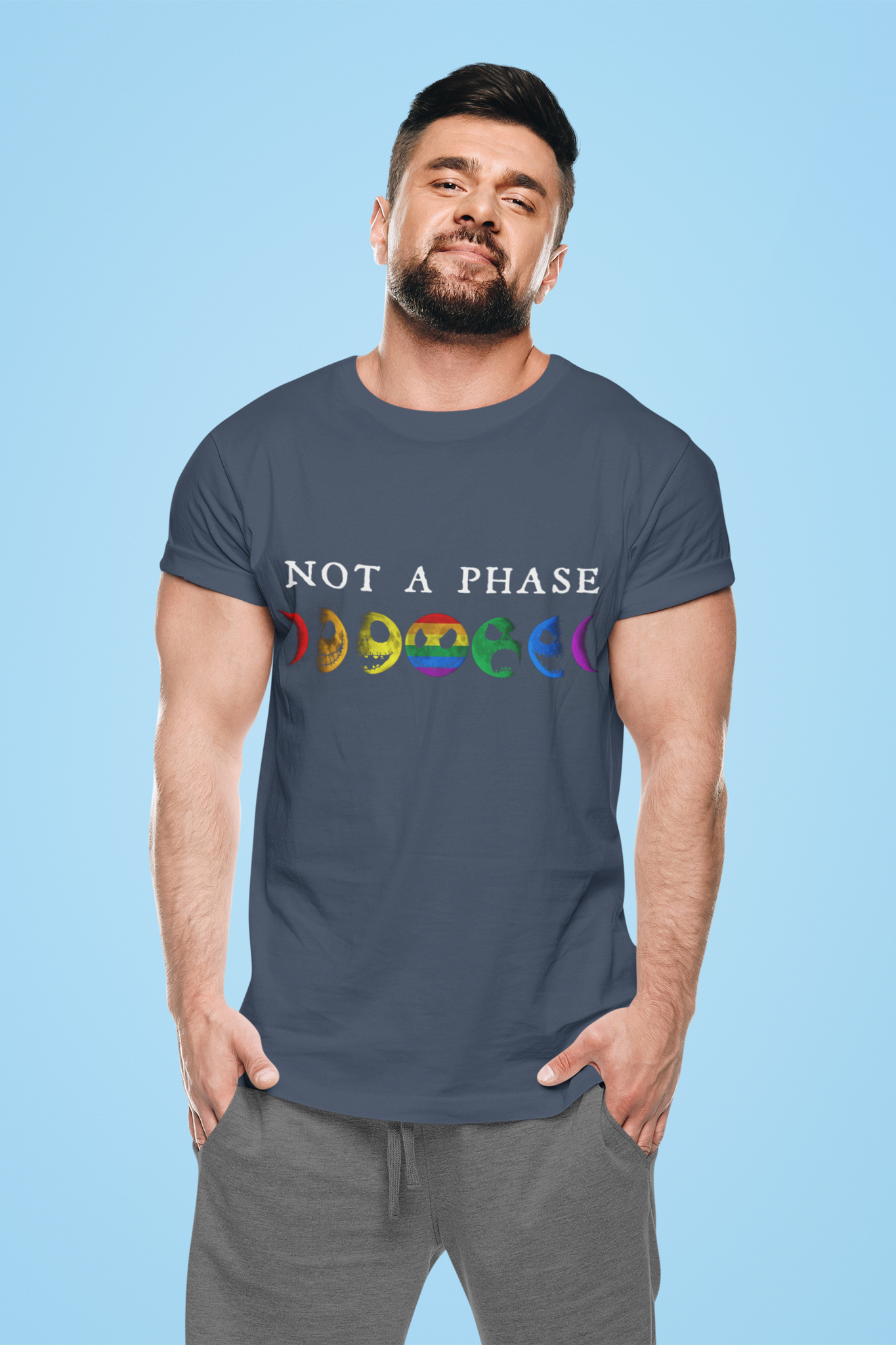 Nightmare Before Christmas T Shirt, Not A Phase Tshirt, Jack Skellington LGBT Pride Tshirt, LGBT Gifts, Halloween Gifts