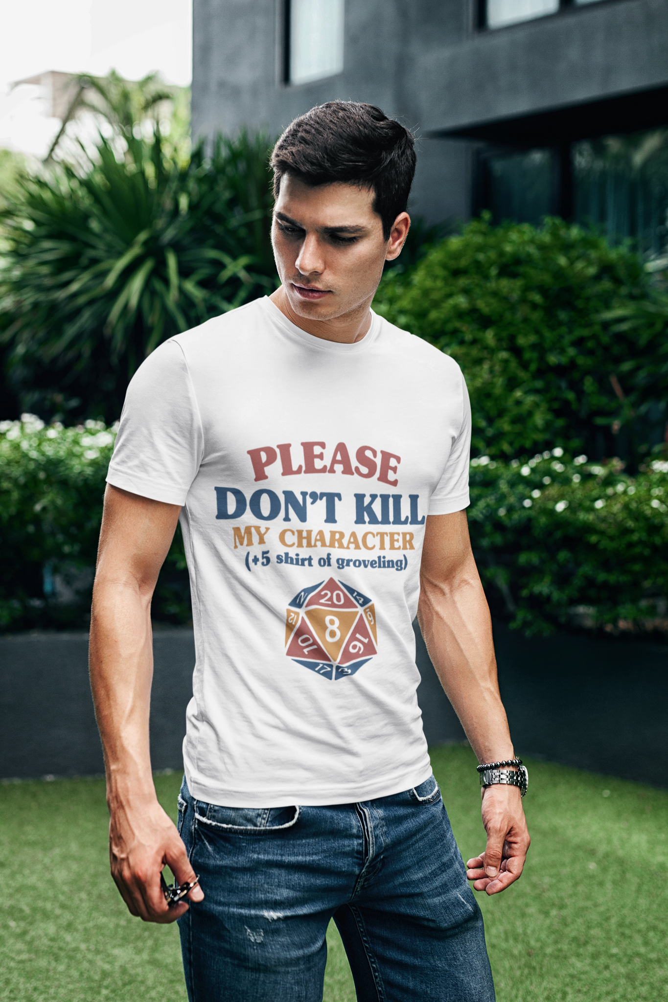 Dungeon And Dragon T Shirt, RPG Dice Games Tshirt, Please Dont Kill My Character T Shirt