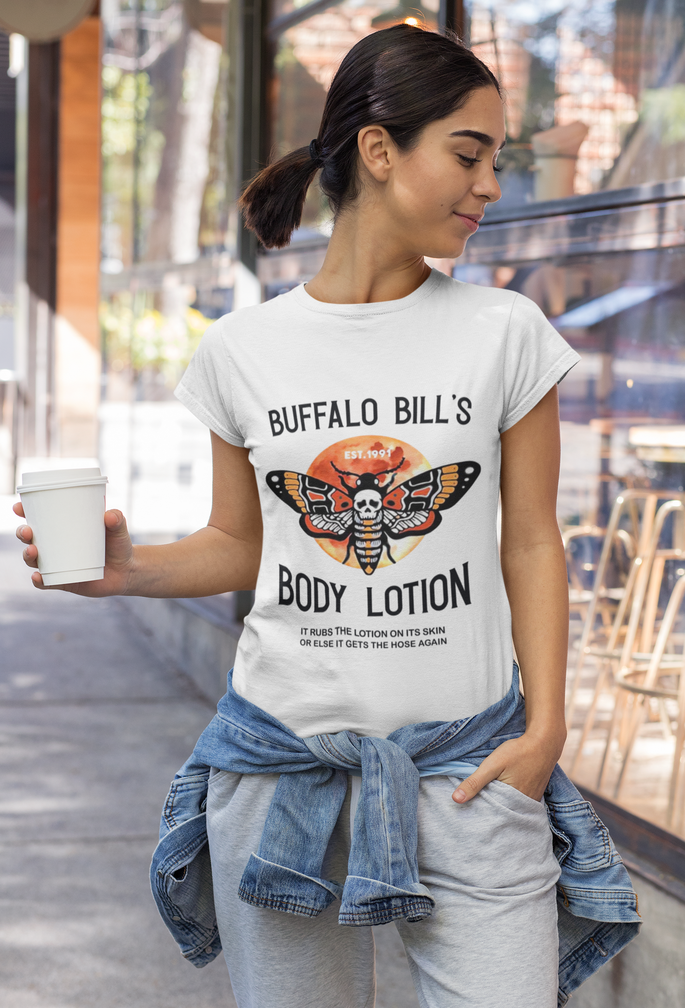 Silence Of The Lamb Tshirt, Buffalo Bills Body Lotion T Shirt, It Rubs The Lotion On Its Skin Shirt, Halloween Gifts