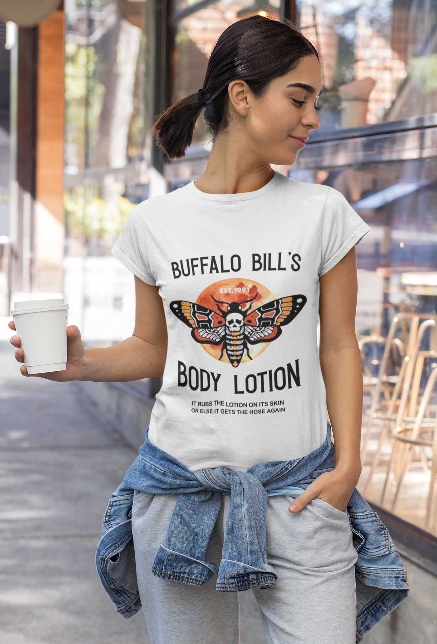 Silence Of The Lamb T Shirt, It Rubs The Lotion On Its Skin Tshirt, Buffalo Bills Body Lotion T Shirt, Halloween Gifts