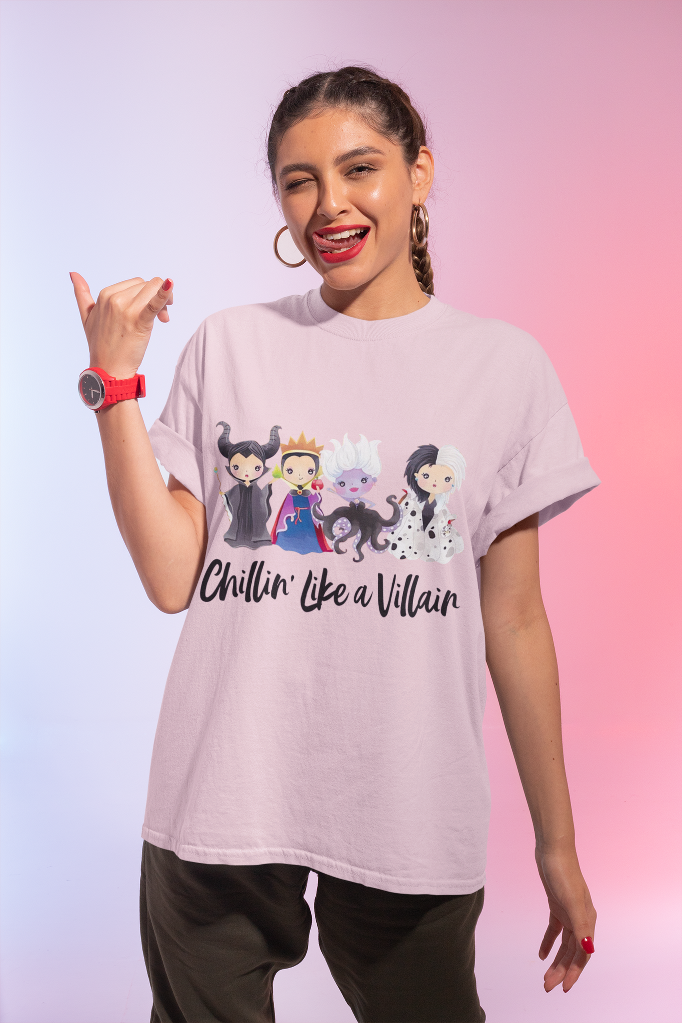 Disney Maleficent T Shirt, The Evil Queen Ursula Maleficent Cruella De Vil T Shirt, Chilling Like A Villain Tshirt, Disney Villains Shirt