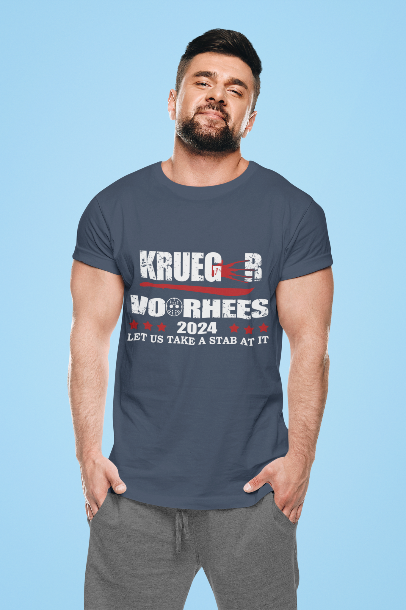 Nightmare On Elm Street T Shirt, Krueger Voorhees President 2024 Tshirt, Let Us Take A Stab At It Tshirt