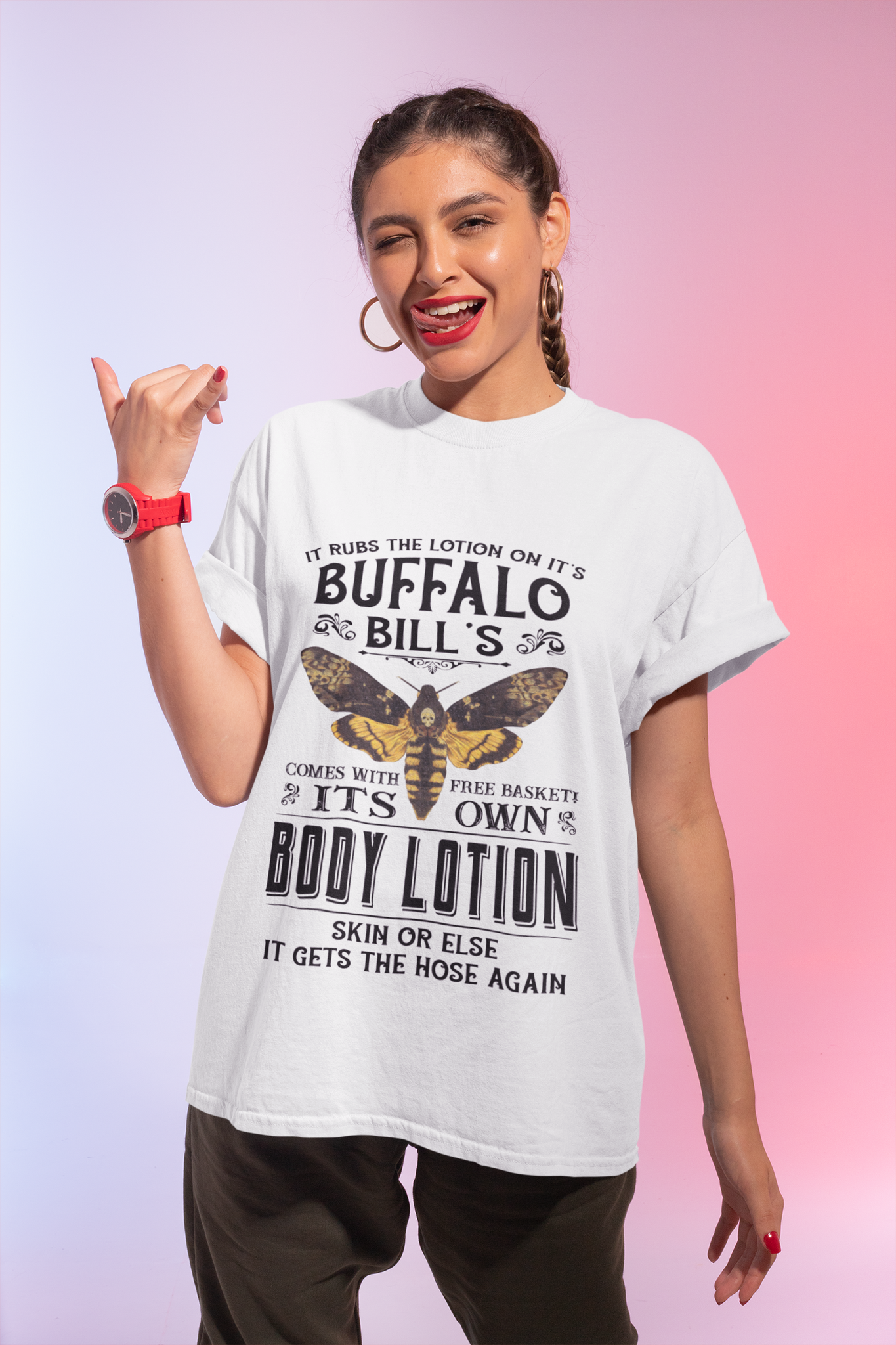 Silence Of The Lamb T Shirt, Buffalo Bills Body Lotion Tshirt, It Gets The Hose Again Shirt, Halloween Gifts