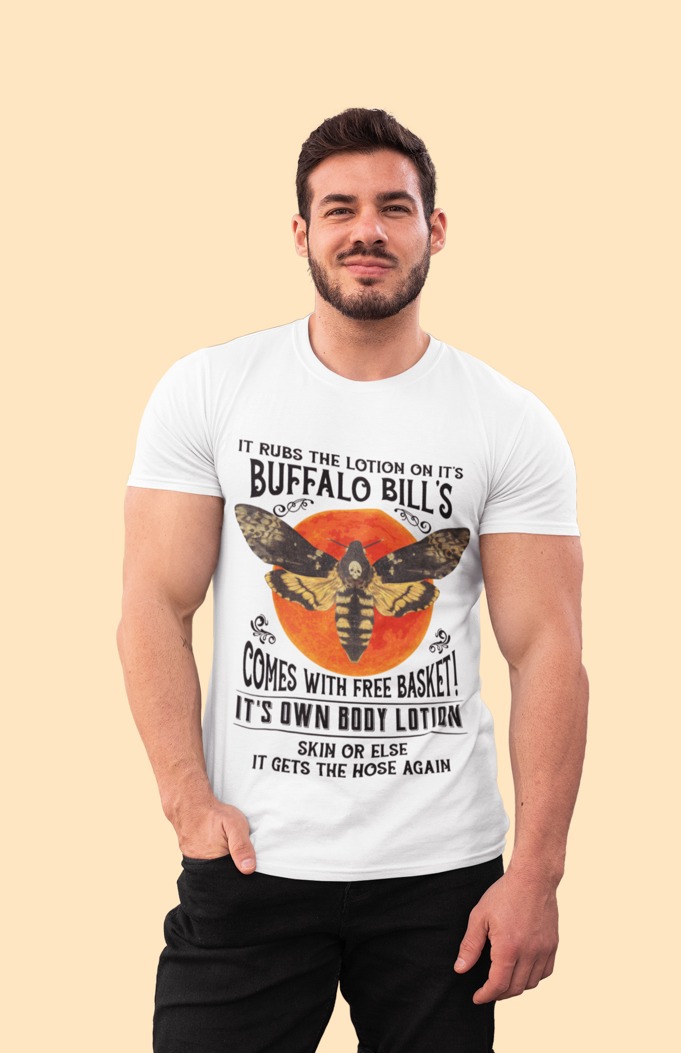 Silence Of The Lamb T Shirt, It Rubs The Lotion On Its Skin Shirt, Buffalo Bills Body Lotion Tshirt, Halloween Gifts